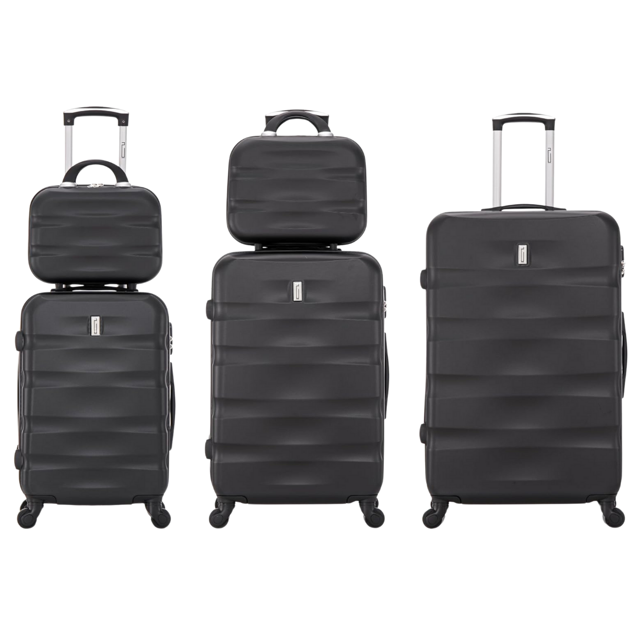 5-piece AeroWave suitcase set | Cabin suitcase | Medium suitcase | Large suitcase | 2x Vanity case - Blue