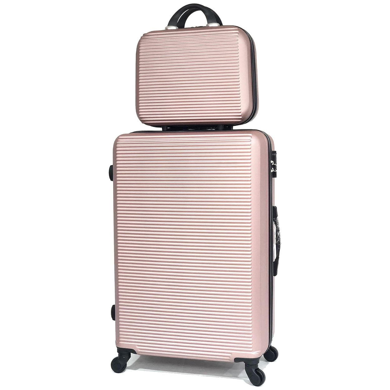 Set De Valise 6 pièces Week-end | Valise Cabine | Valise Moyenne | Valise Grande | 2x Vanity – Rose Gold - Celims France