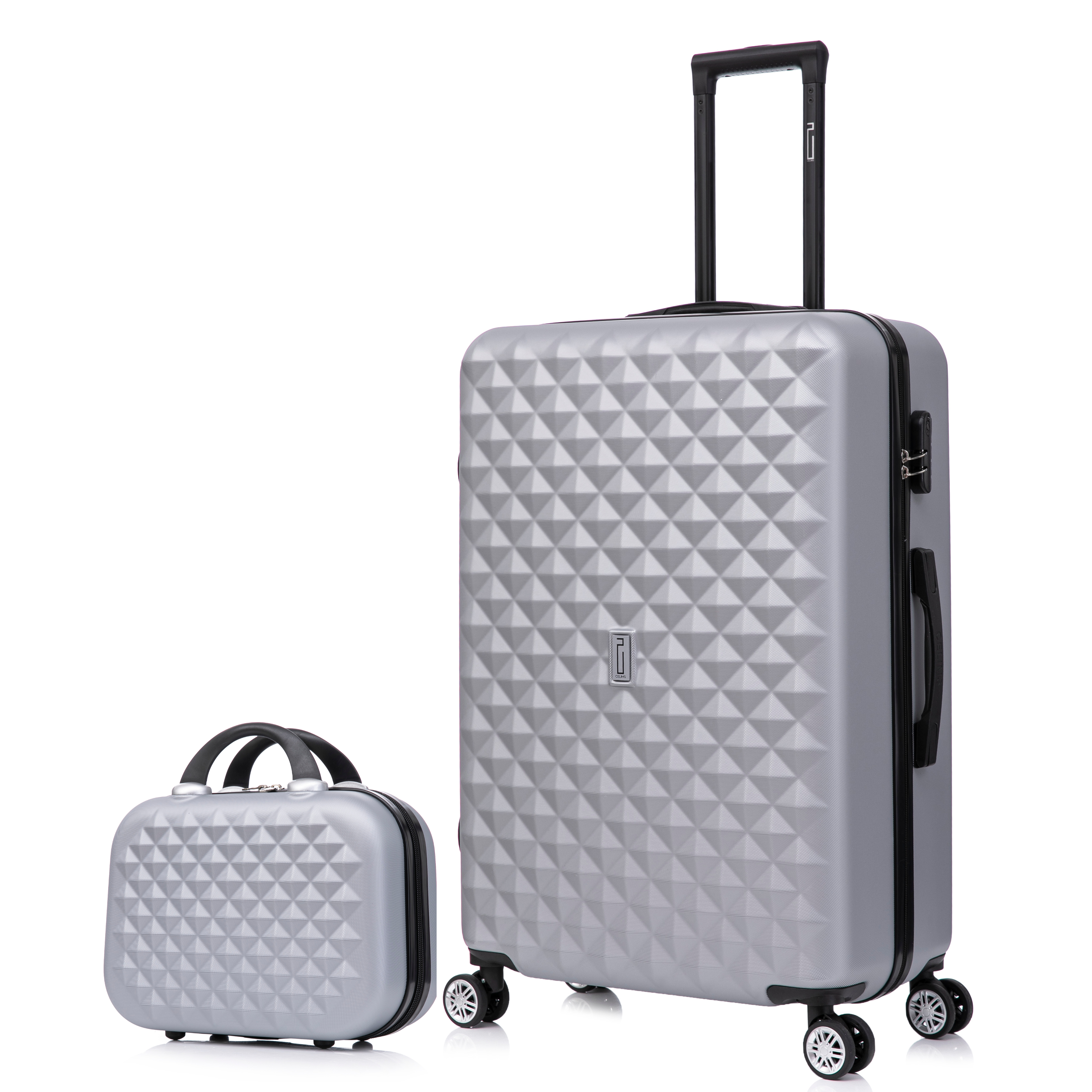 Großer Koffer mit Urban Vanity Case | Großer Hartschalenkoffer | 75x45x28 | Schwarz