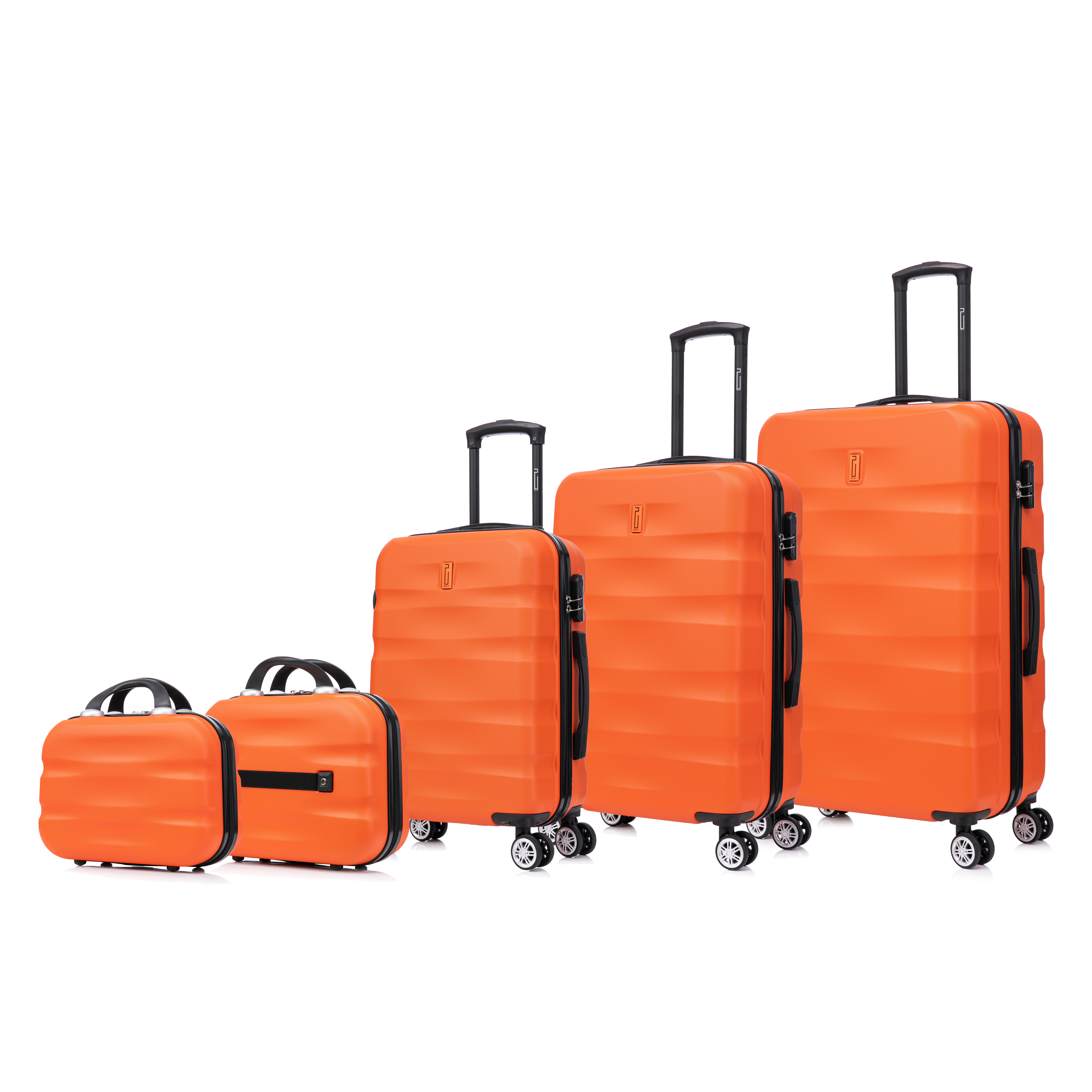 5-piece AeroWave suitcase set | Cabin suitcase | Medium suitcase | Large suitcase | 2x Vanity case - Blue