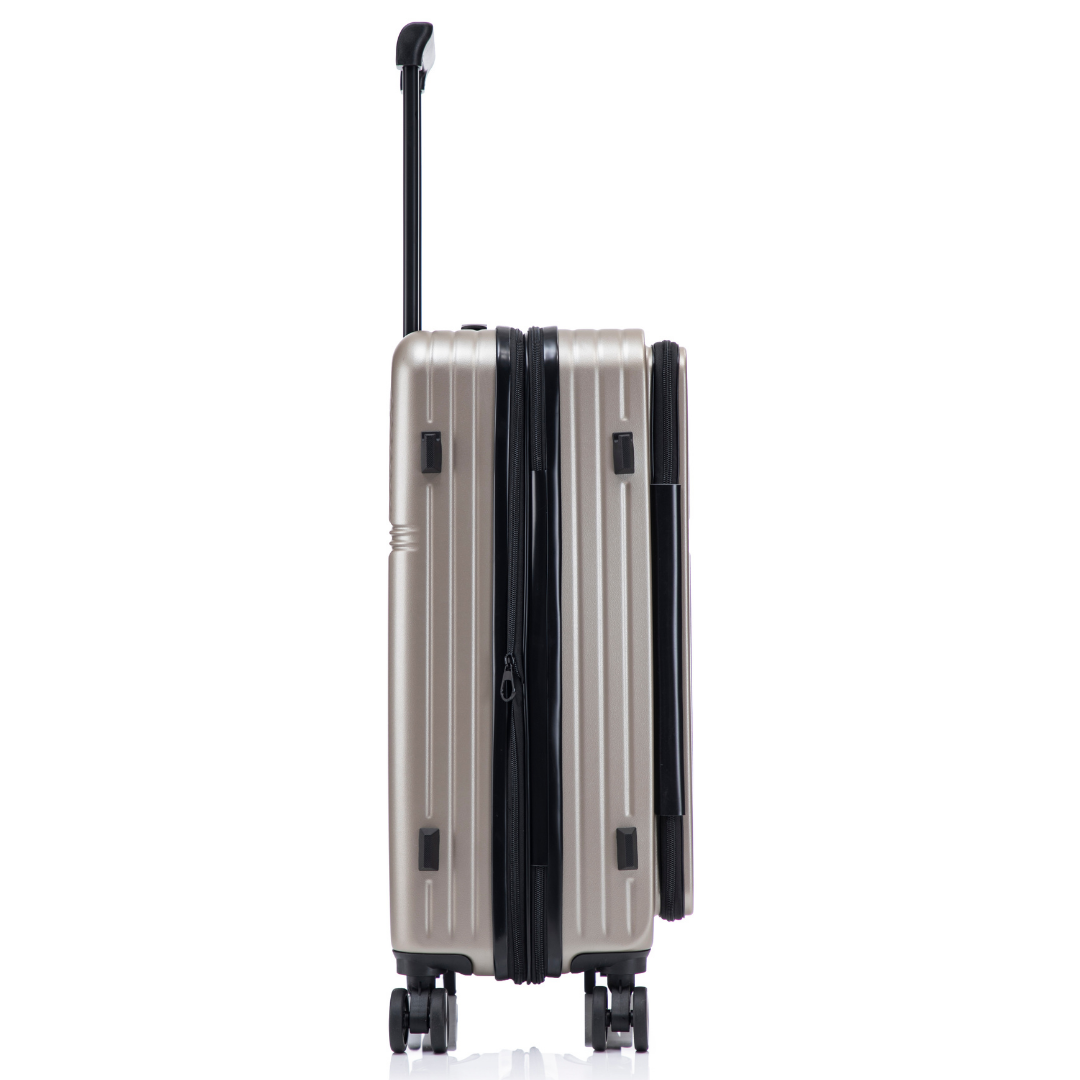 Set de 3 Valises ABS – Front Opening - Extensible & Serrure TSA (XL-75 cm / L-65 cm / S-56 cm)