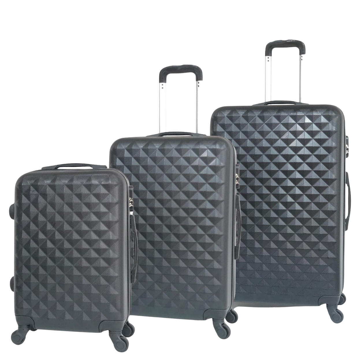 Set De Valise 3 pièces Urban | Valise Cabine | Valise Moyenne | Valise Grande – Noir