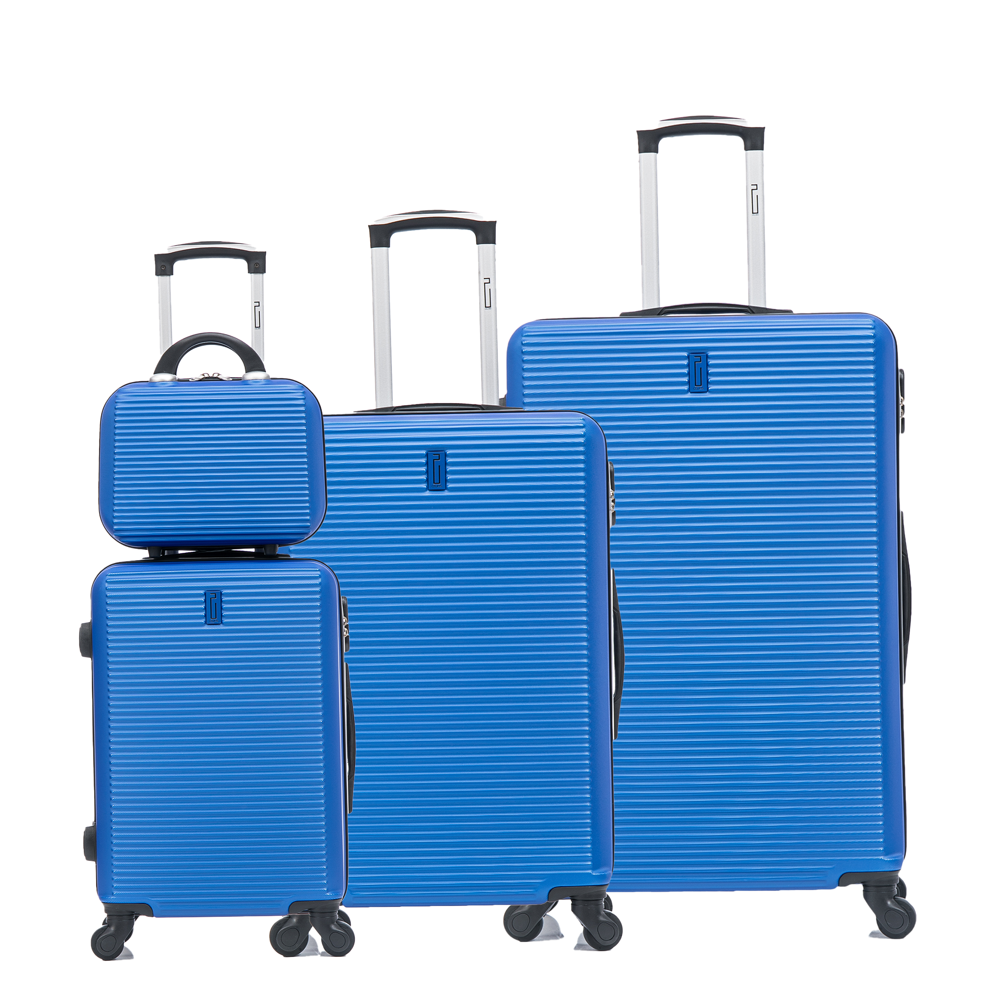 4-teiliges Wochenendkoffer-Set – Schwarz (Kabine, mittel, groß + Schminktisch)