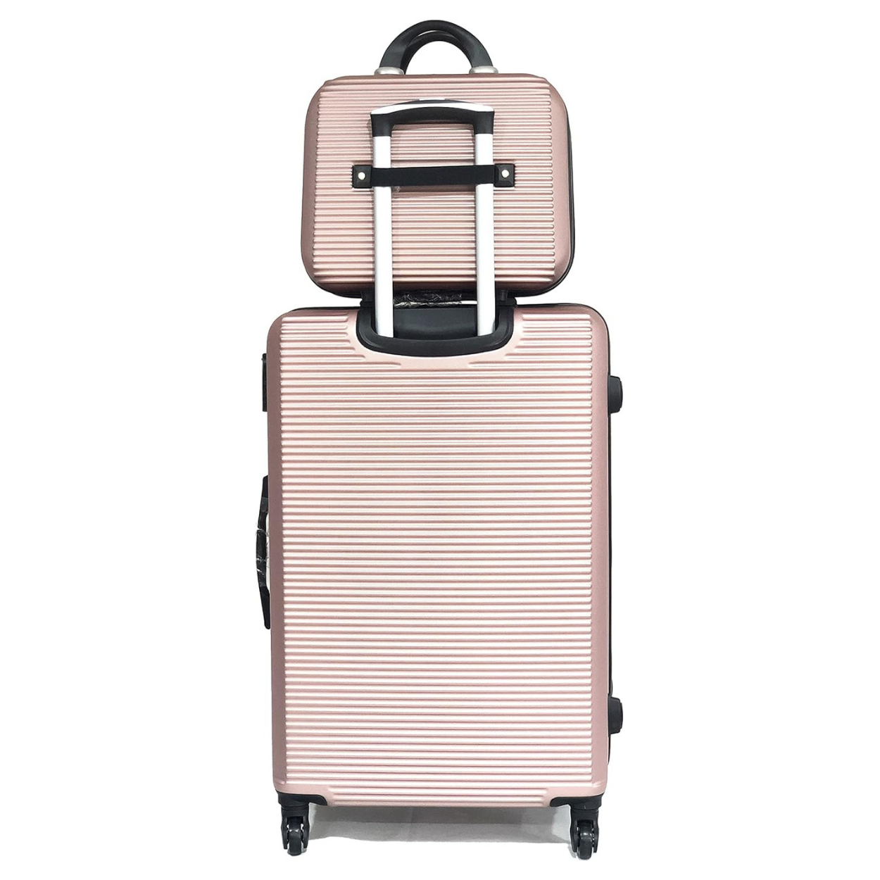 Set De Valise 5 pièces Week-end | Valise Cabine | Valise Moyenne | Valise Grande | 2x Vanity – Rose Gold - Celims France