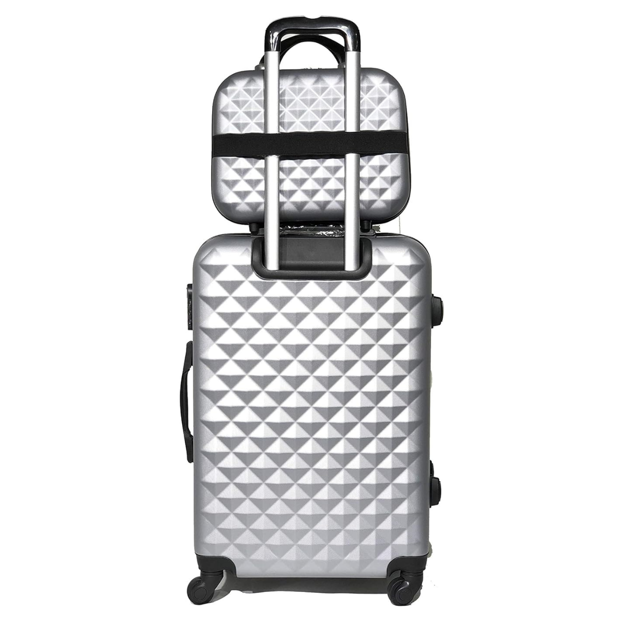 Valise Moyenne avec Vanity Urban | Valise Rigide | 65x40x25 | Argent - Celims France