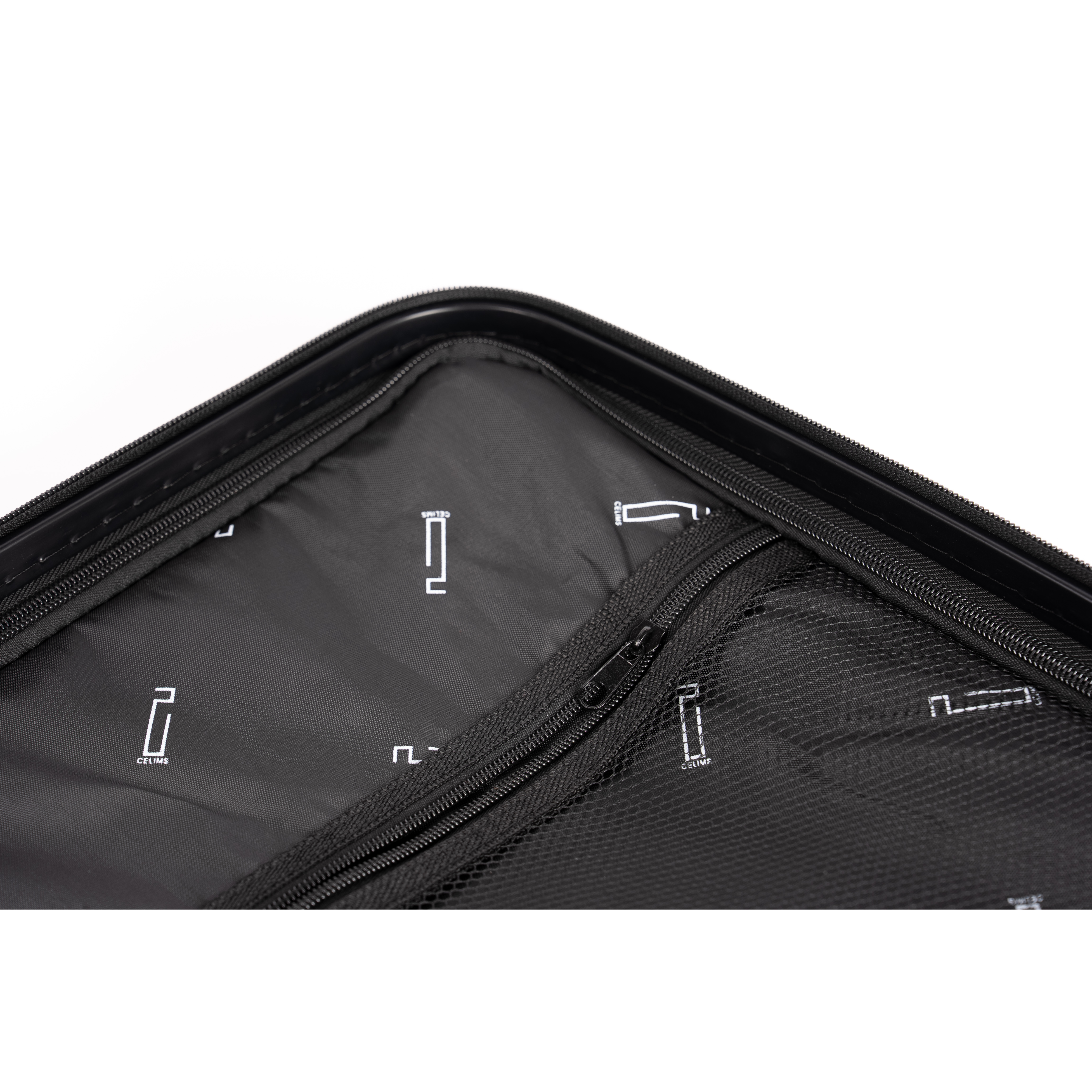 4-teiliges Wochenendkoffer-Set – Schwarz (Kabine, mittel, groß + Schminktisch)