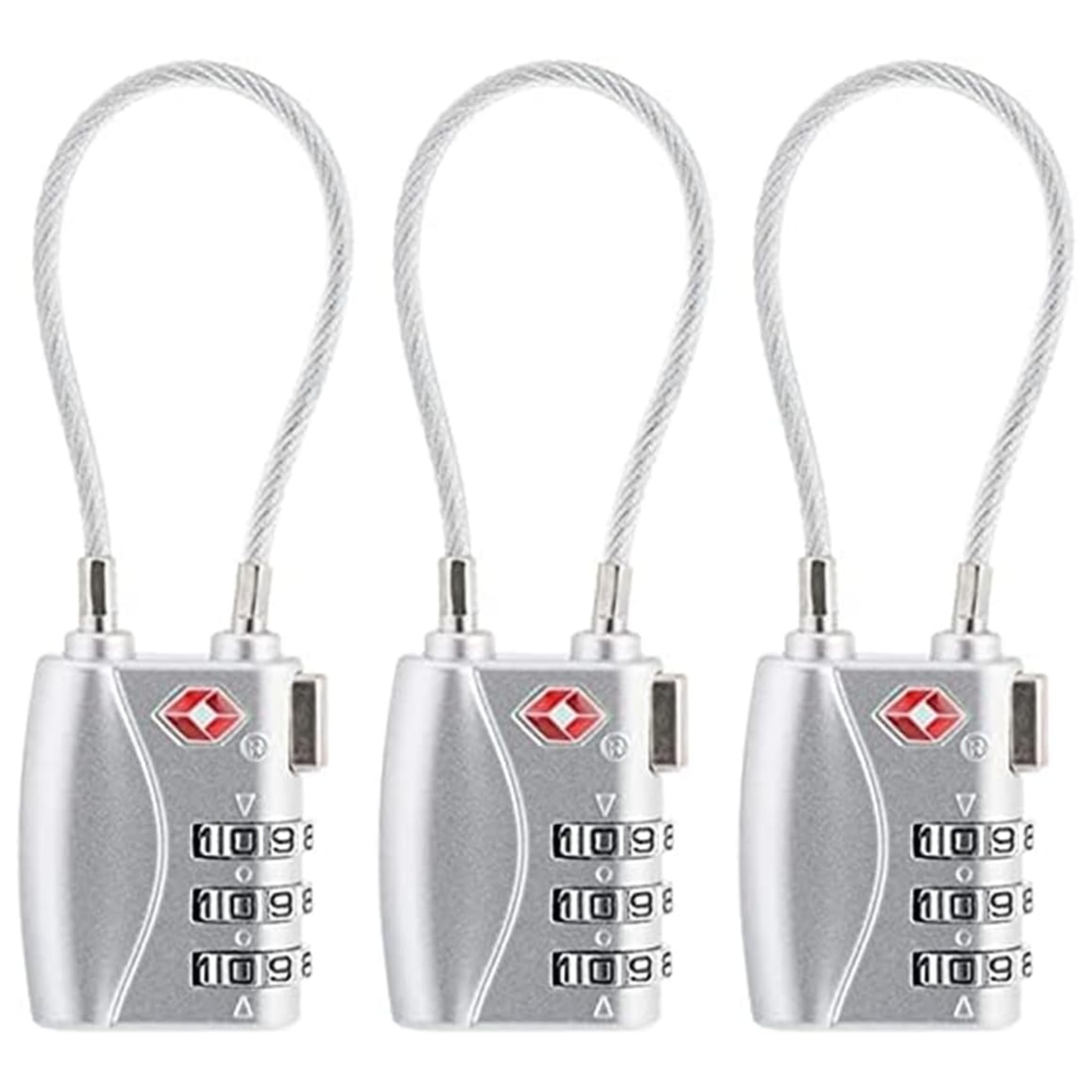 TSA Luggage Lock | Combination Lock | Suitcase Lock | Ideal Protection for Your Baggage | Black