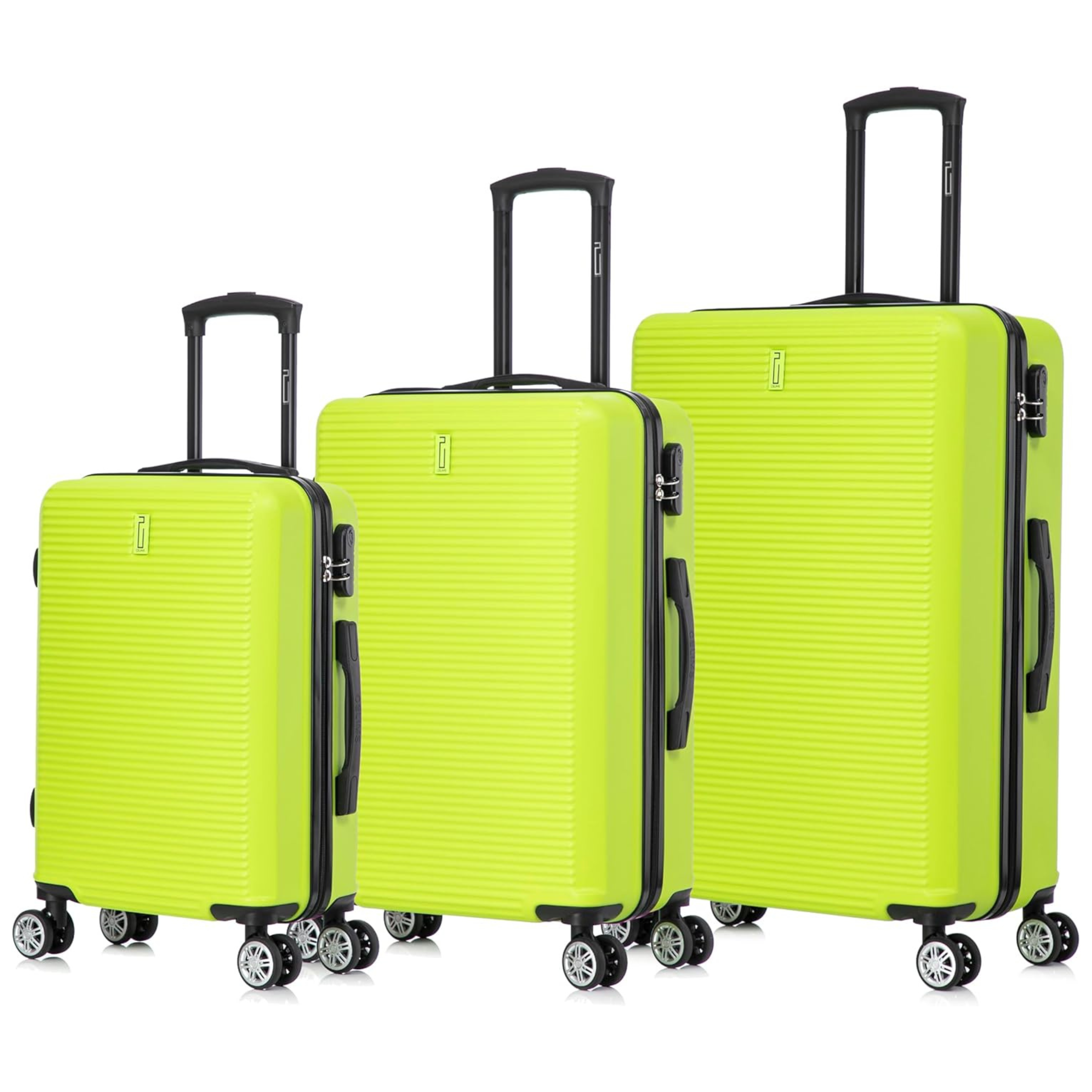 3-teiliges Wochenendkoffer-Set – Kabinenkoffer | Mittlerer Koffer | Großer Koffer – Grün