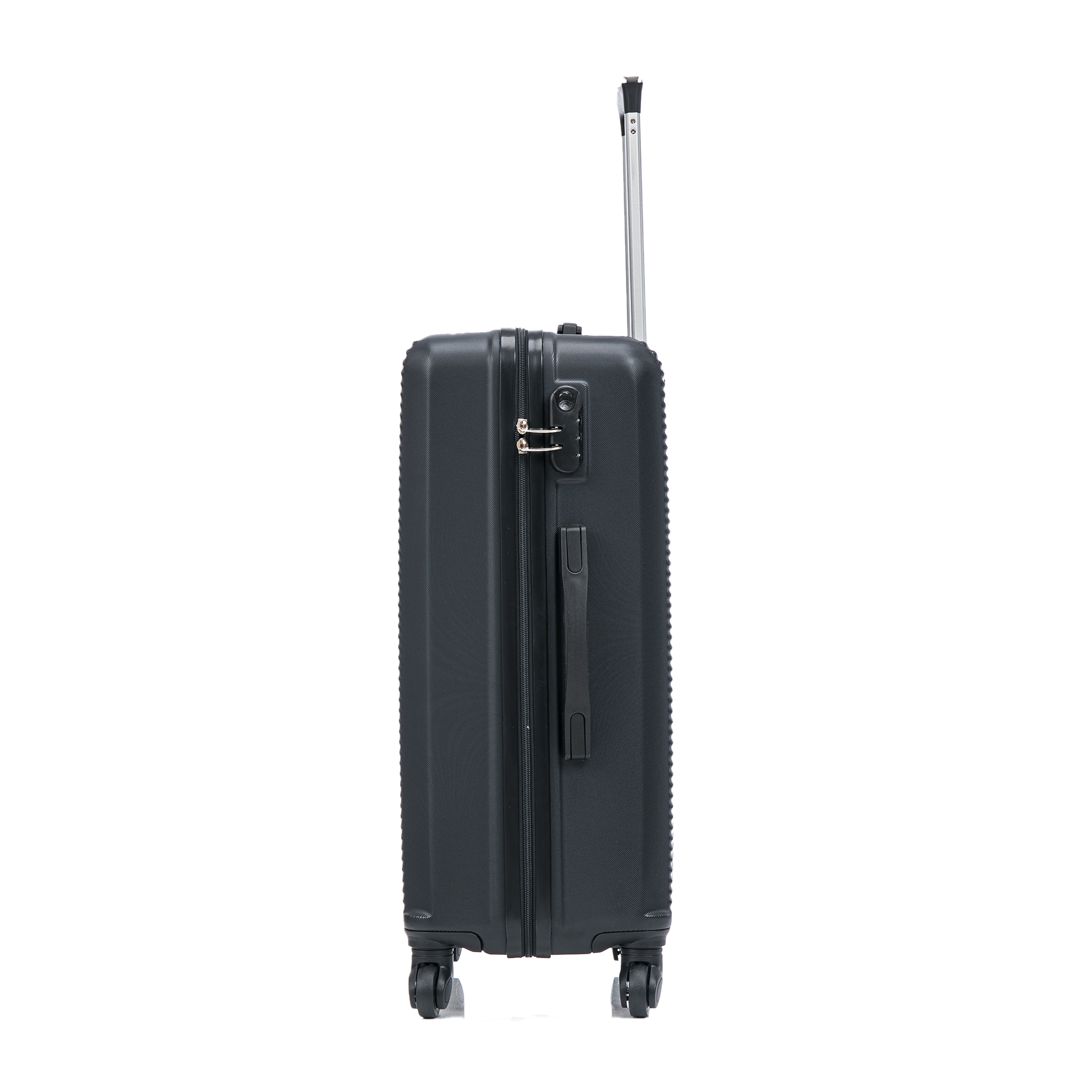 4-teiliges Wochenendkoffer-Set – Schwarz (Kabine, mittel, groß + Schminktisch)