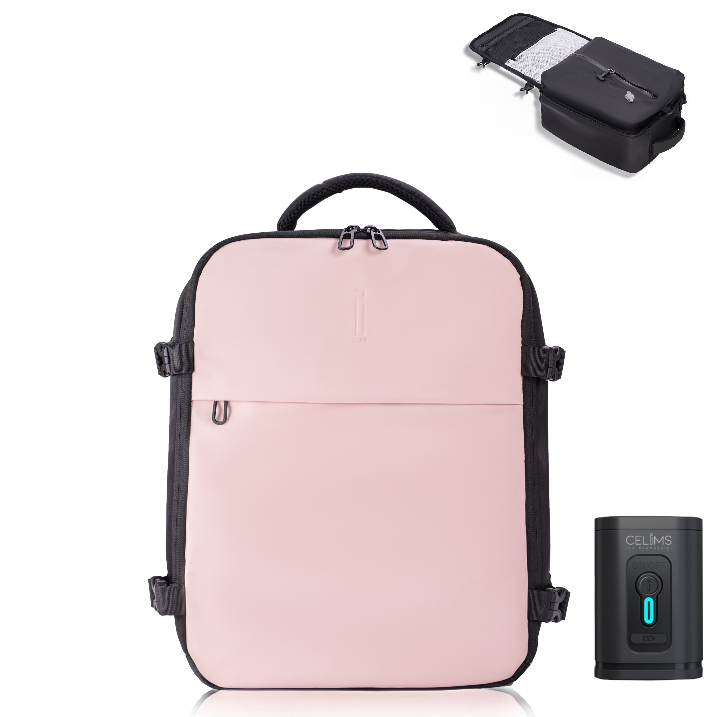 Sac à dos Sous Vide 40x30x20 CELIMS - Bagage à Main - Imperméable - Gris