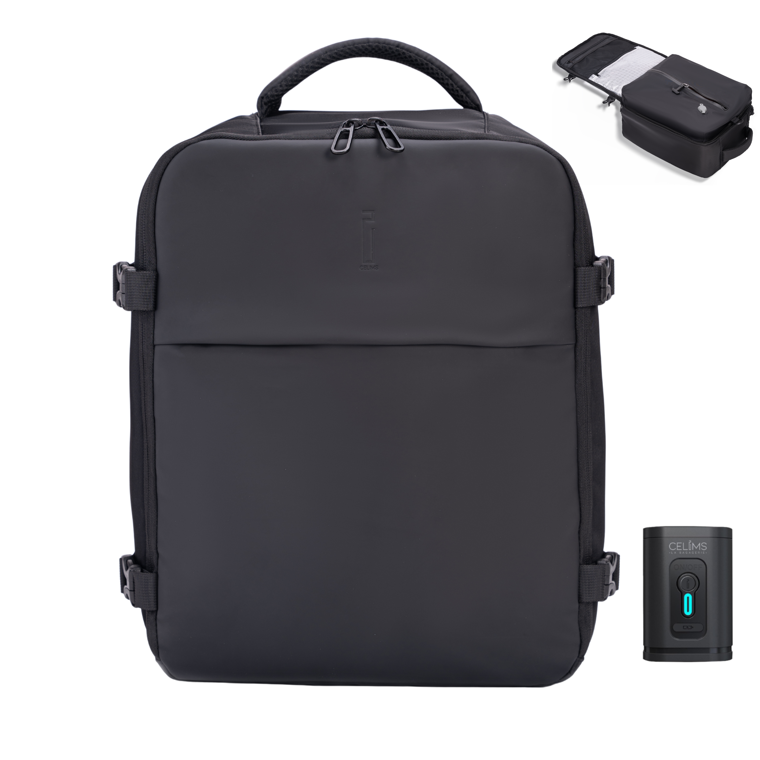 Sac à dos Sous Vide 40x30x20 CELIMS - Bagage à Main - Imperméable - Gris