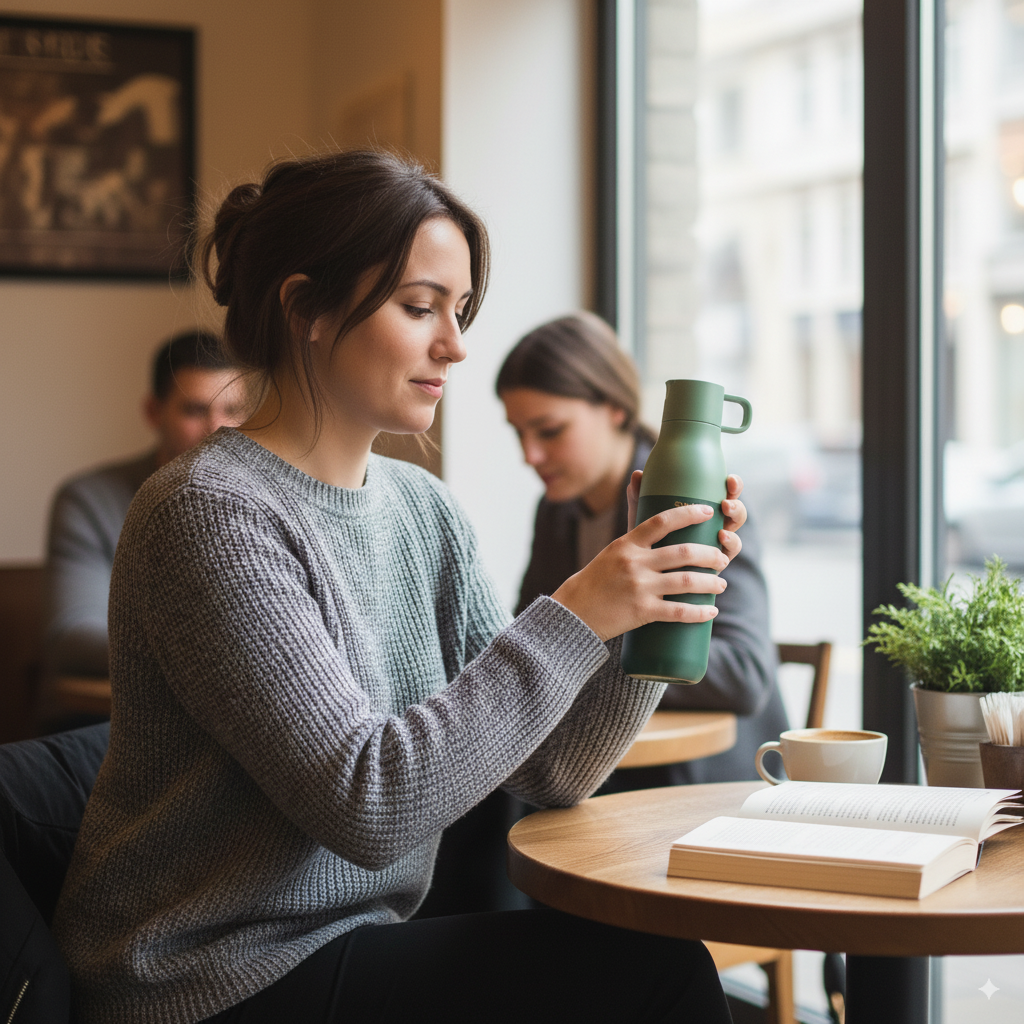 Gourde Isotherme Inox 740ml | Étanche & Durable | Avec Filtre Charbon