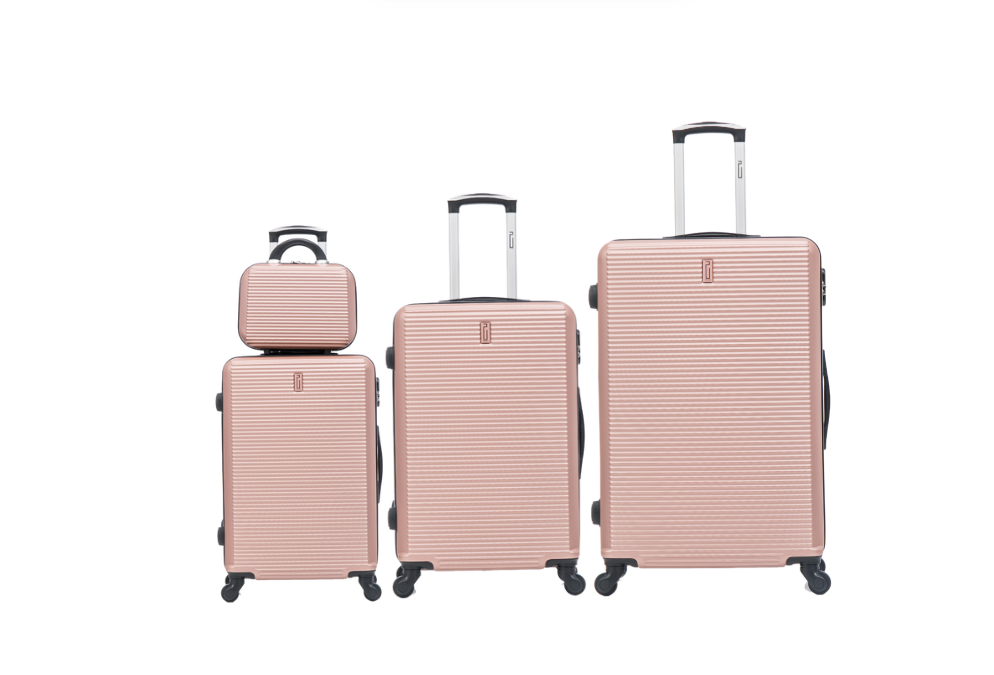 4-teiliges Wochenendkoffer-Set – Schwarz (Kabine, mittel, groß + Schminktisch)