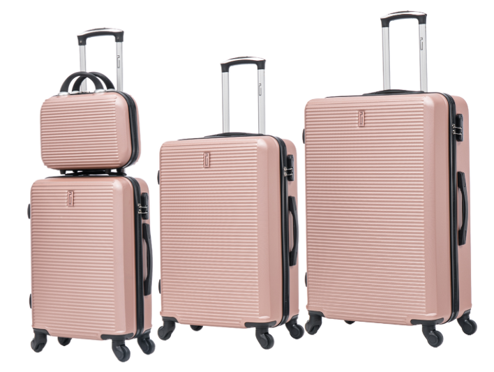 4-teiliges Wochenendkoffer-Set – Schwarz (Kabine, mittel, groß + Schminktisch)