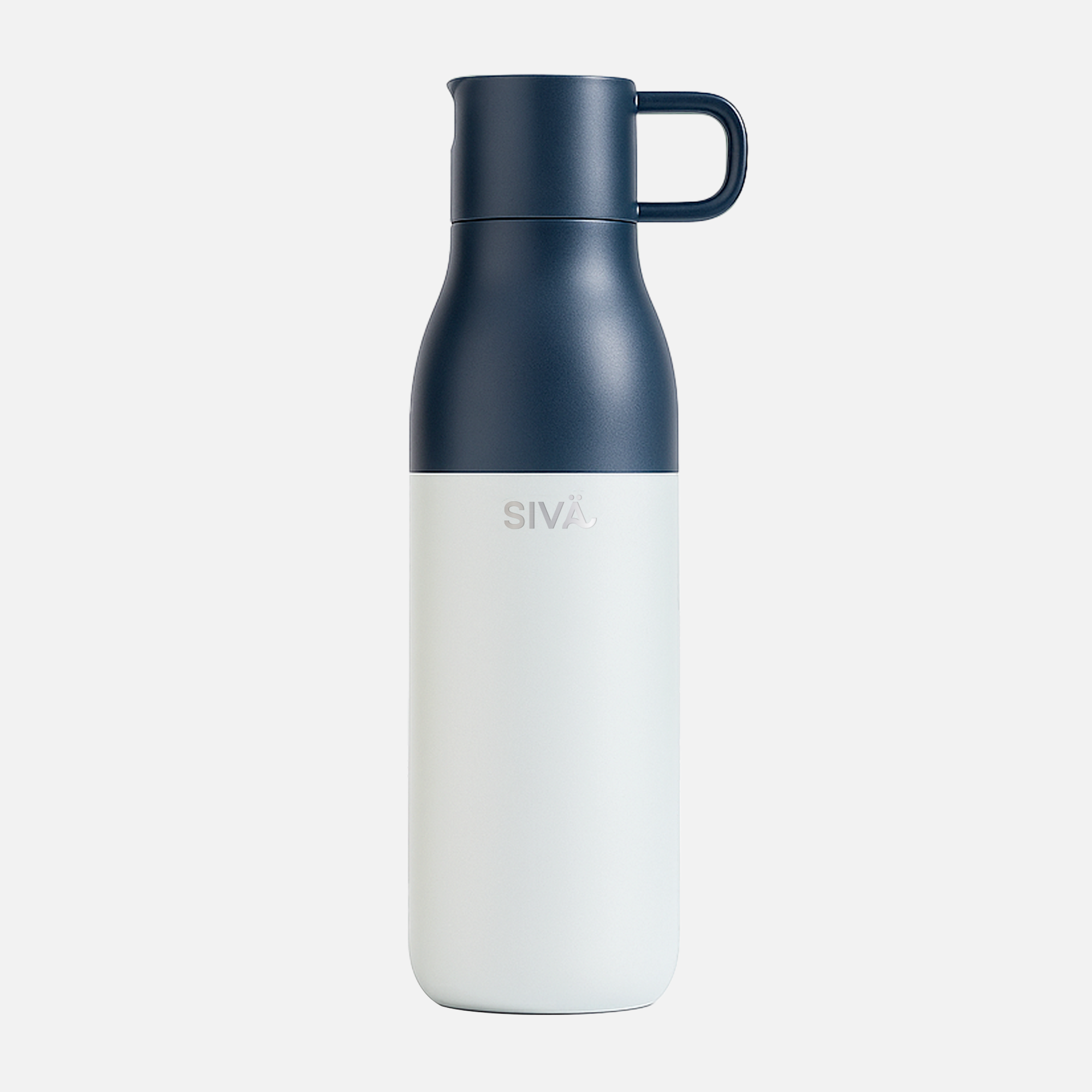 SIVÄ – Auslaufsichere und isolierte Wasserflasche | Robuste Edelstahl-Wasserflasche mit natürlichem Kohlefilter | Thermoflasche | 740 ml | 12 Std. kalt & 8 Std. heiß | Grün
