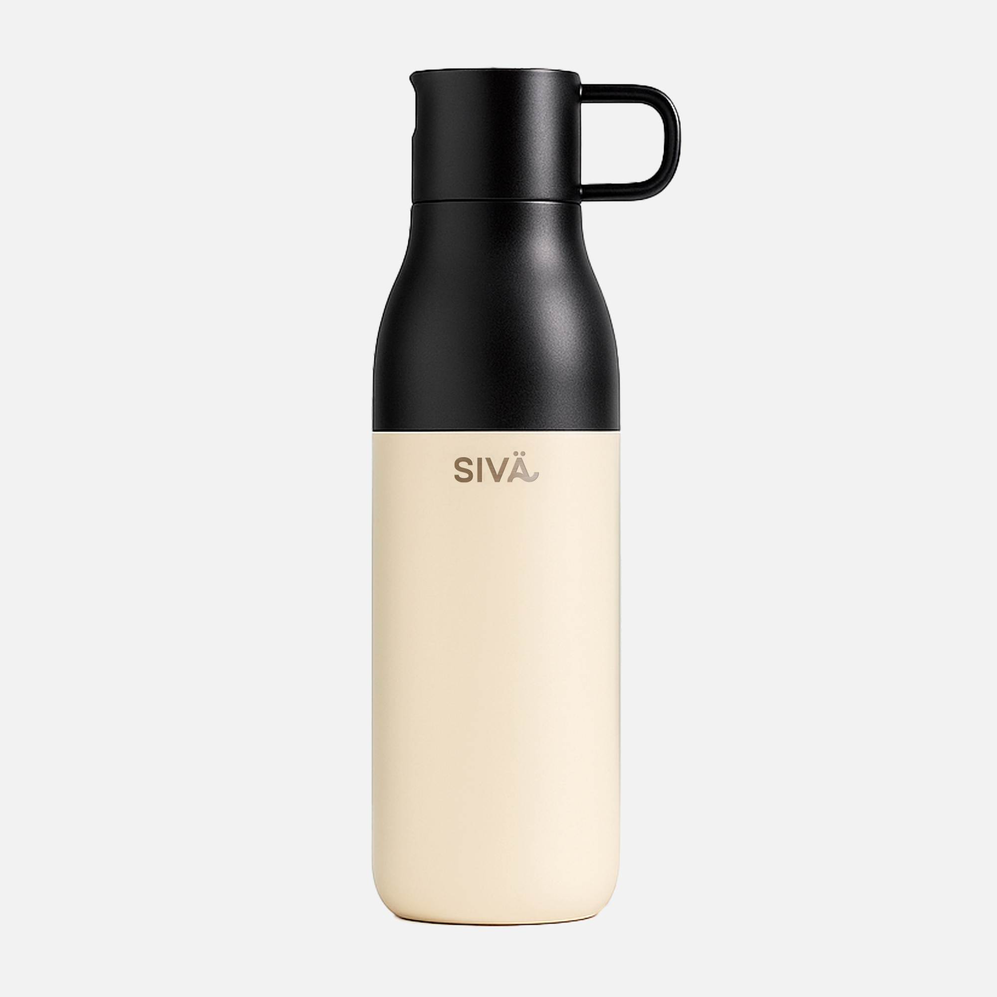 SIVÄ – Auslaufsichere und isolierte Wasserflasche | Robuste Edelstahl-Wasserflasche mit natürlichem Kohlefilter | Thermoflasche | 740 ml | 12 Std. kalt & 8 Std. heiß | Grün