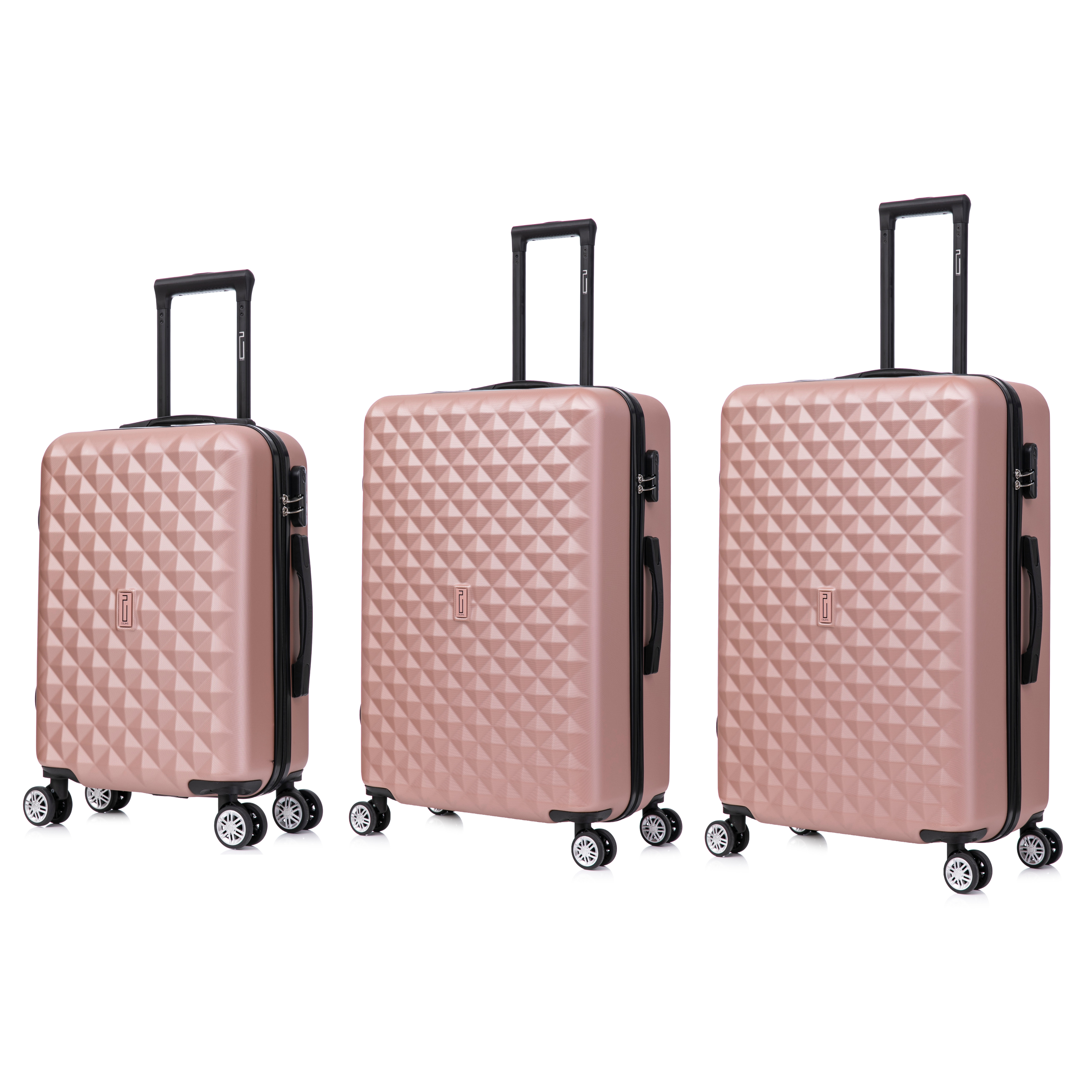 Urban 3-teiliges Kofferset | Kabinenkoffer | Mittlerer Koffer | Großer Koffer – Roségold