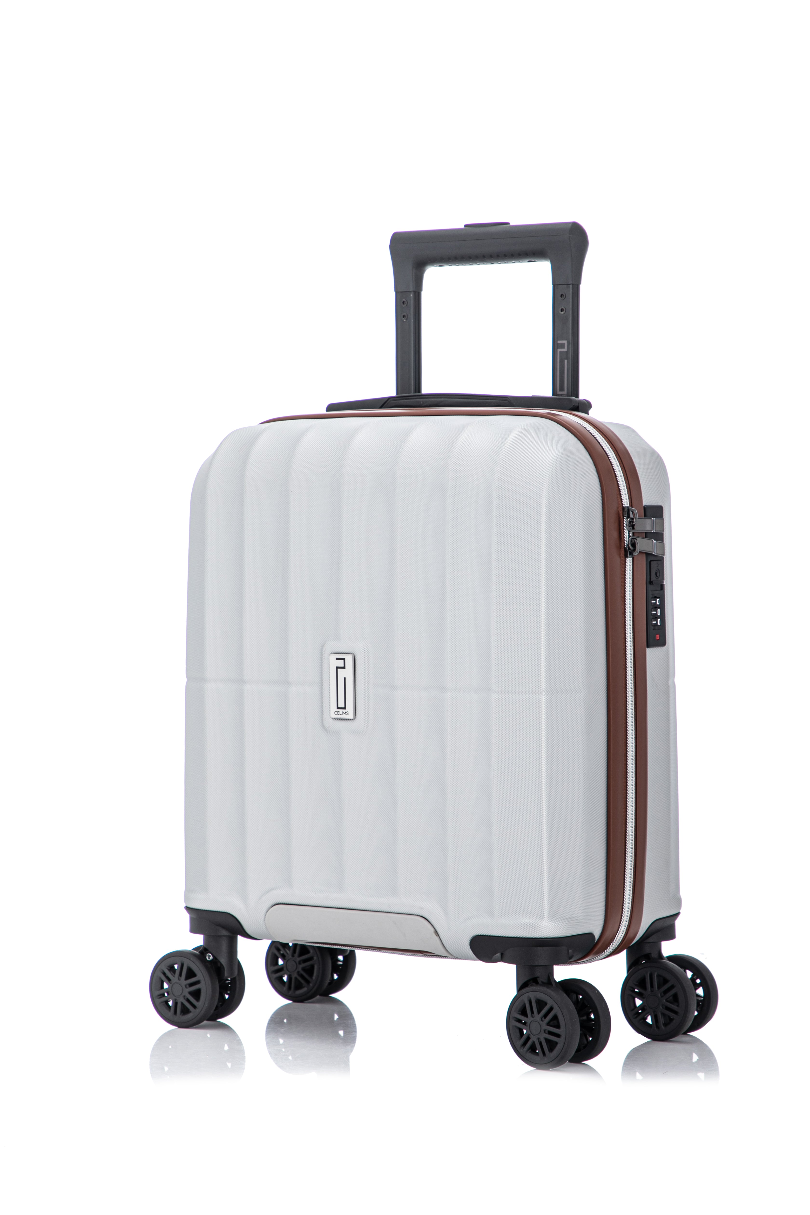 18” Carry-On Luggage Easyjet | Cabin Suitcase | Sterling Silver | ABS 