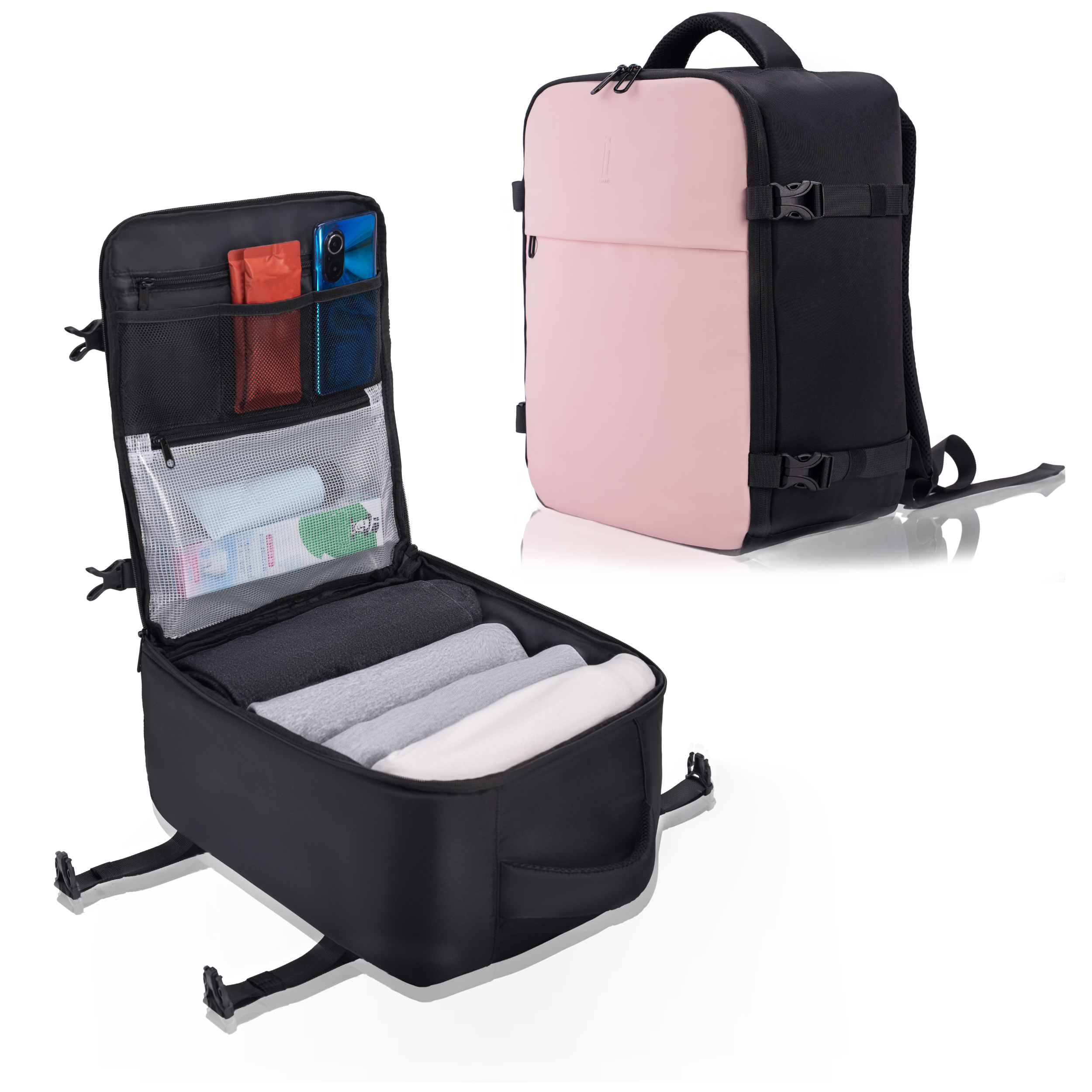 Sac à dos 40x30x20 CELIMS - Bagage à Main - Imperméable - Rose