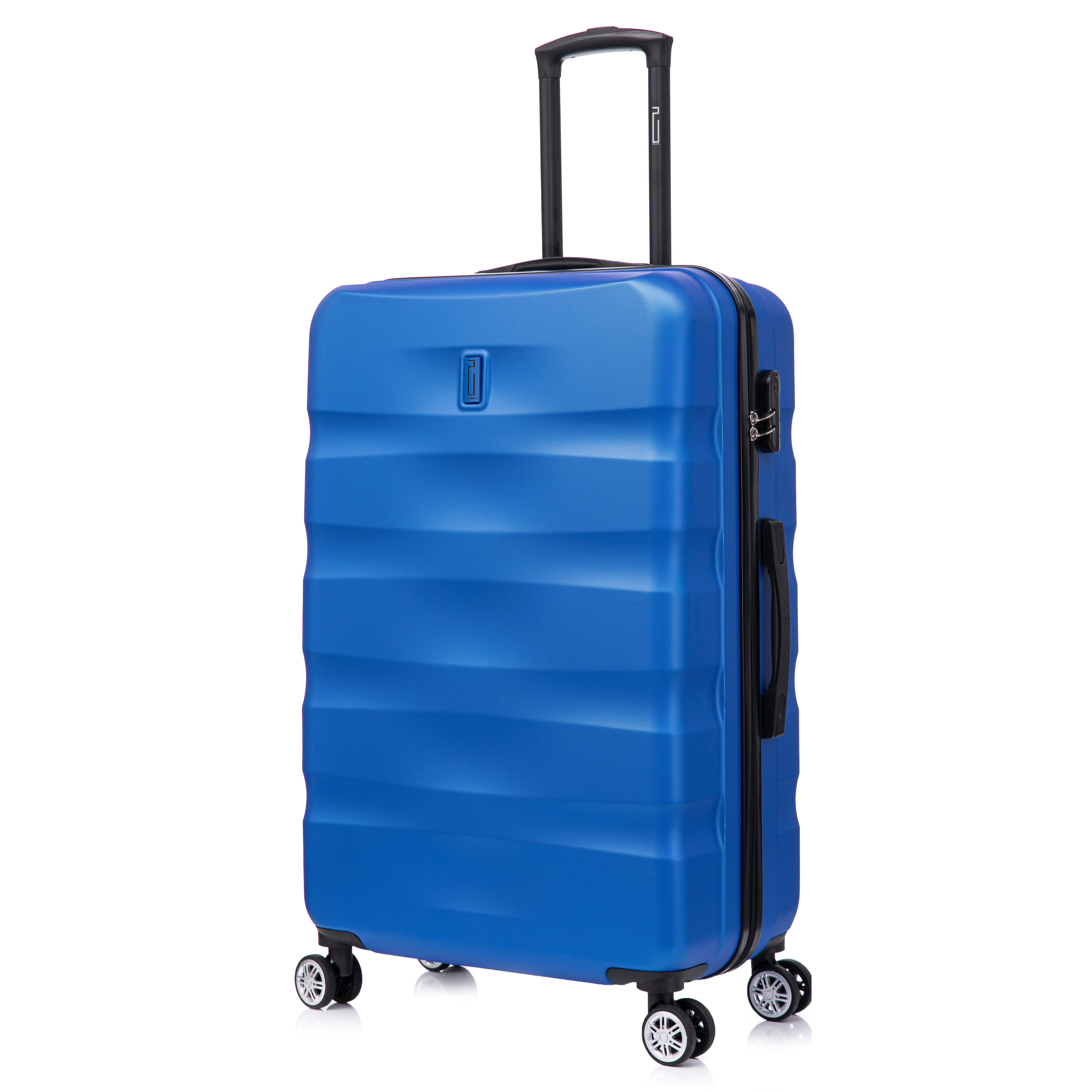 Valise rigide bleu 75 × 45 × 28 cm – légère & compartiments