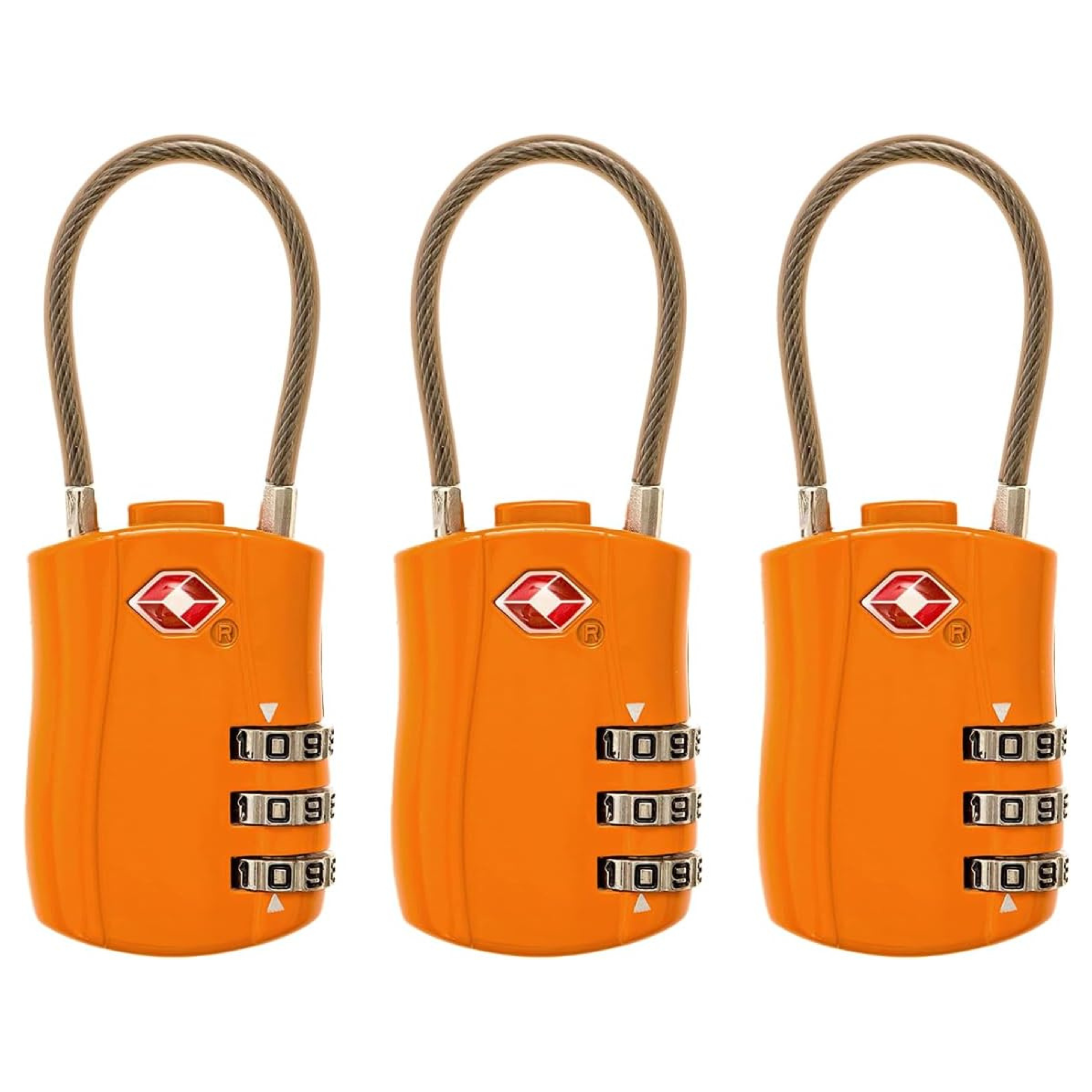 TSA Luggage Lock | Combination Lock | Suitcase Lock | Ideal Protection for Your Baggage | Black