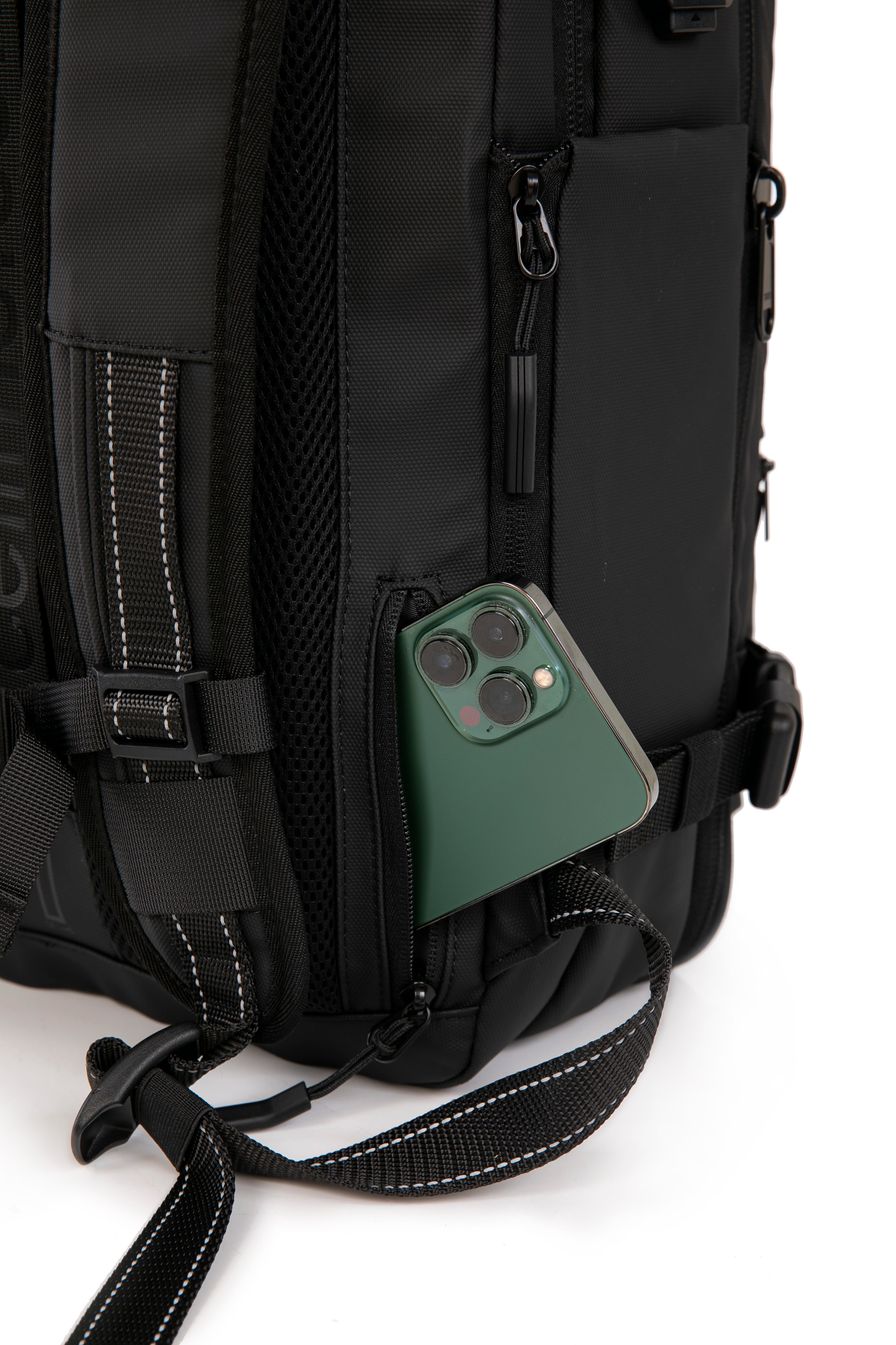 Mochila de viaje | Mochila de vacío | Impermeable – Negro con bomba