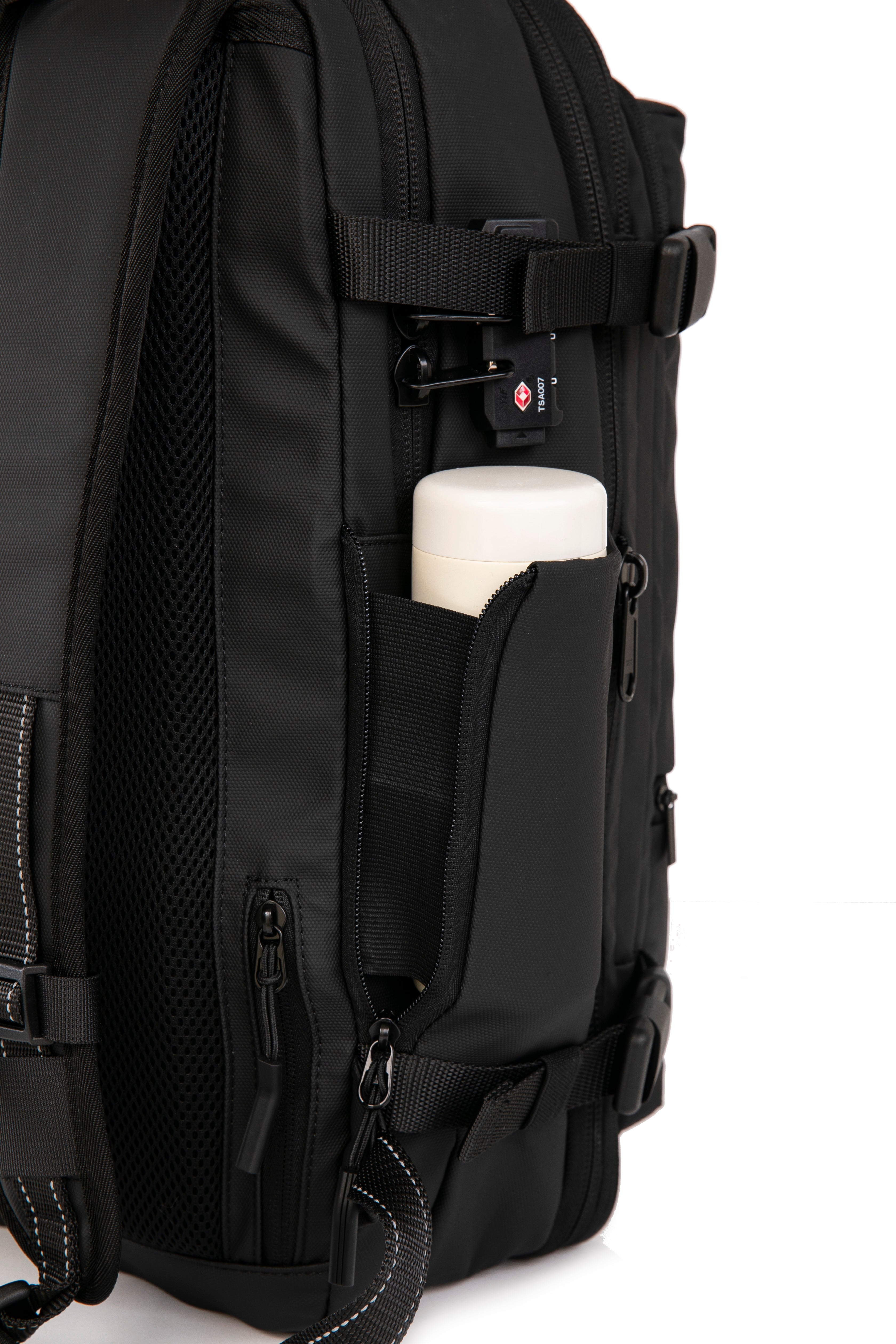 Mochila de viaje | Mochila de vacío | Impermeable – Negro con bomba