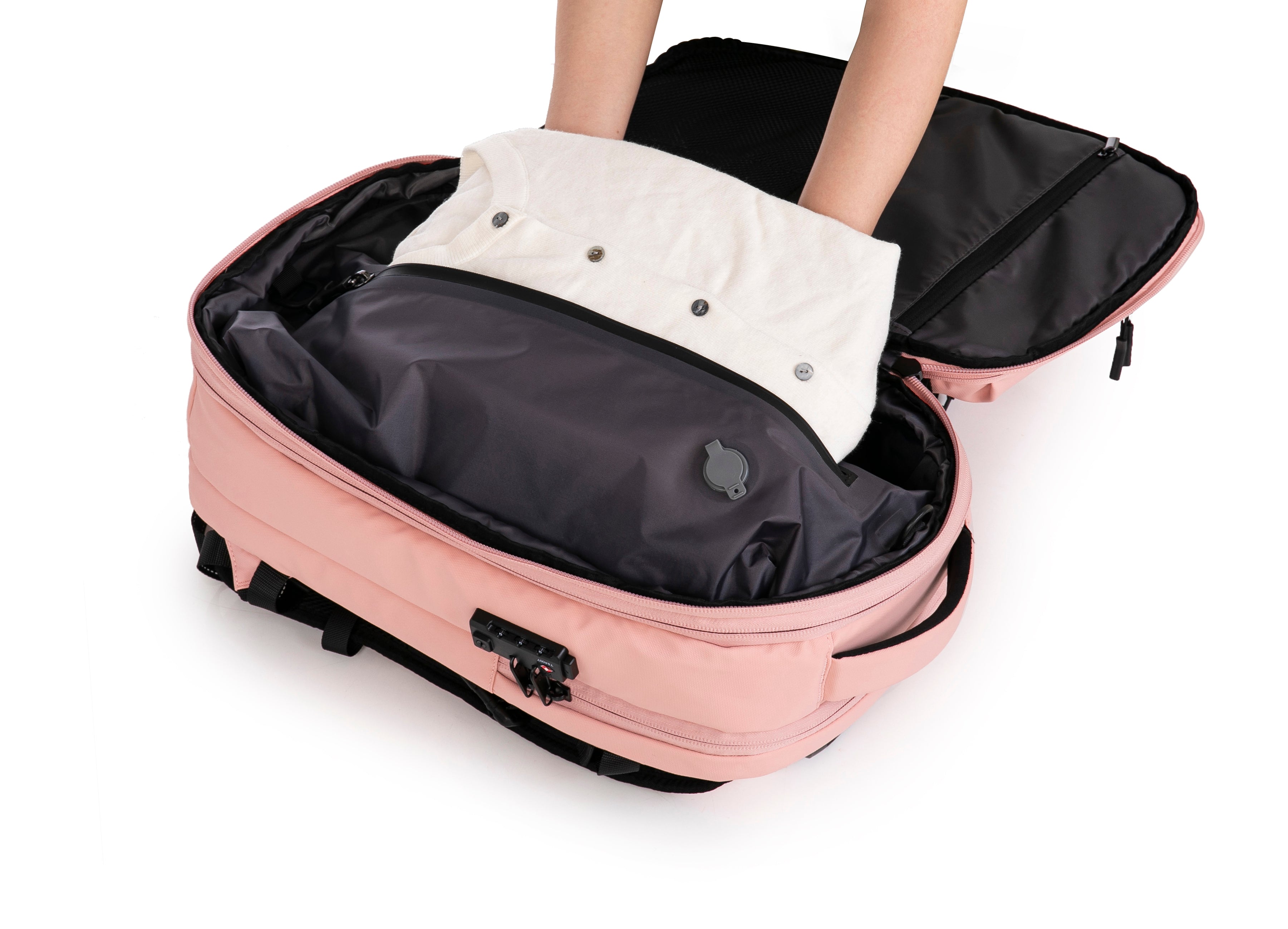 Vakuumkomprimierbarer Rucksack – Mit oder ohne Pumpe