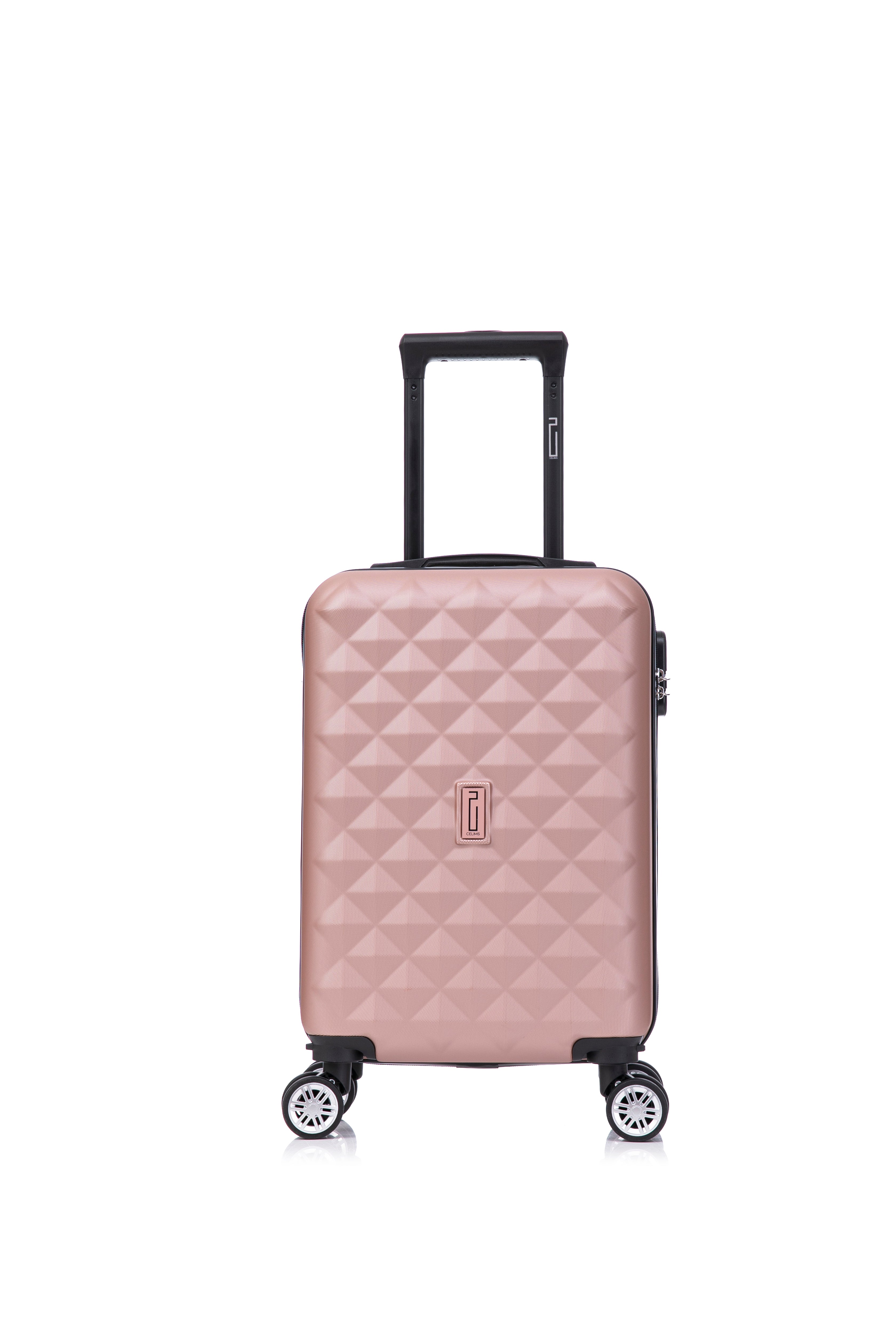Valise ABS 45 × 36 × 20 cm – petit bagage cabine EasyJet/Ryanair - Rose