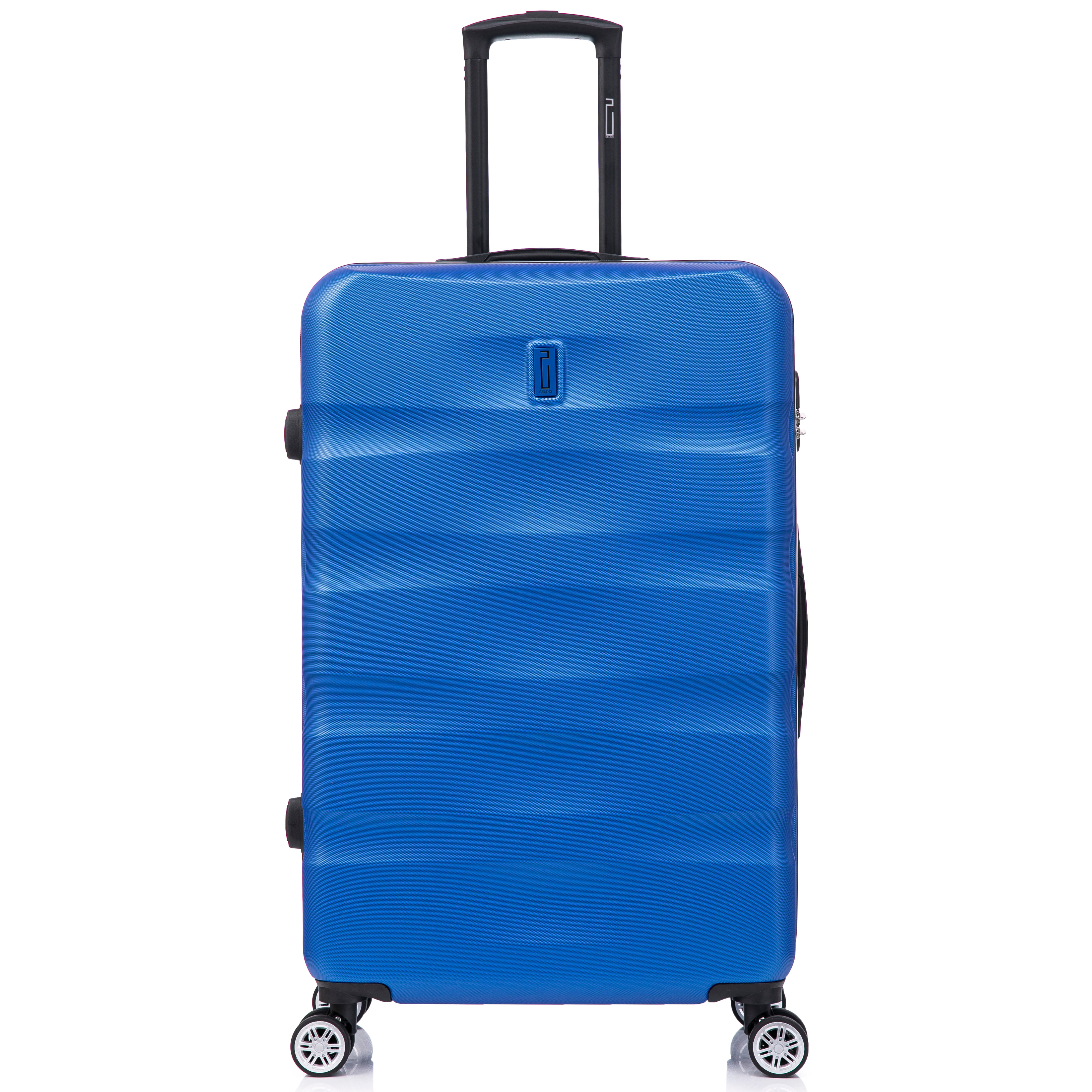 Valise rigide bleu 75 × 45 × 28 cm – légère & compartiments