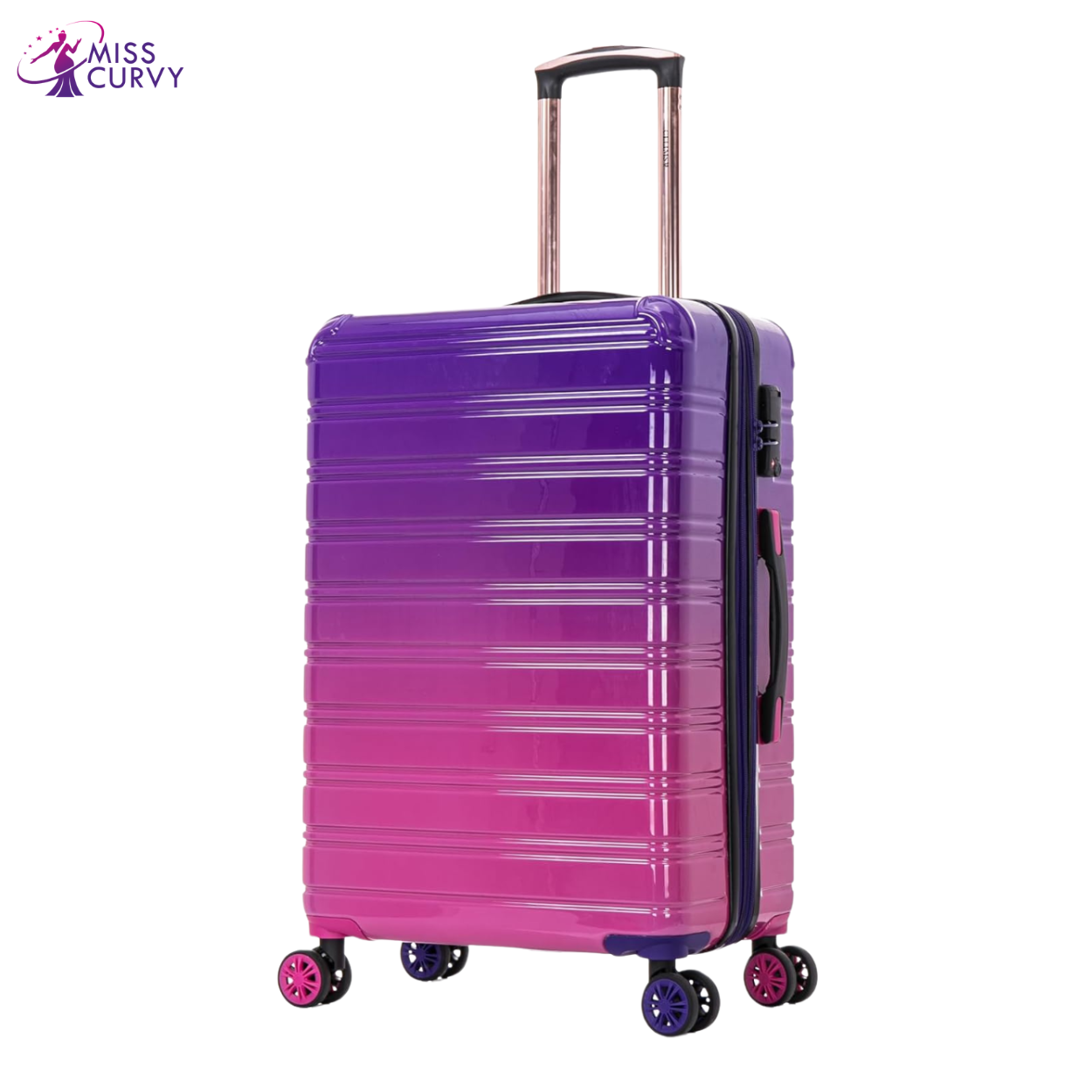 Mittlerer Koffer aus Polycarbonat | 20 kg Koffer | 65x40x25 | Lila Farbverlauf