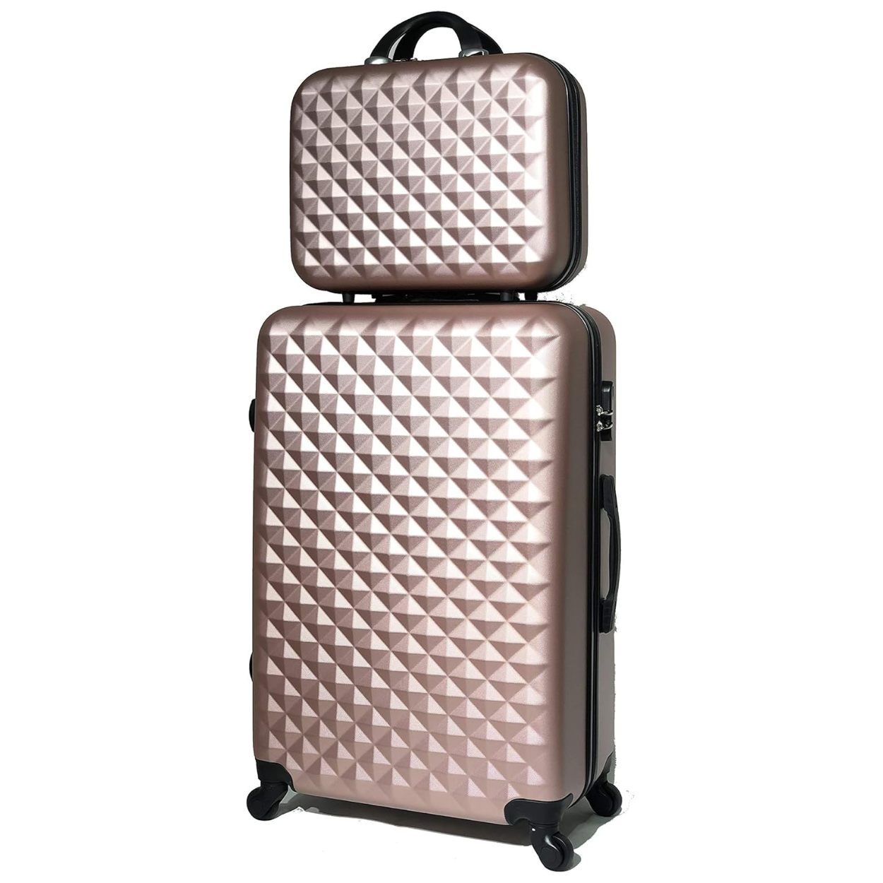 Valise Grande avec Vanity Urban | Grande Valise Rigide | 75x45x28 | Rose Gold - Celims France