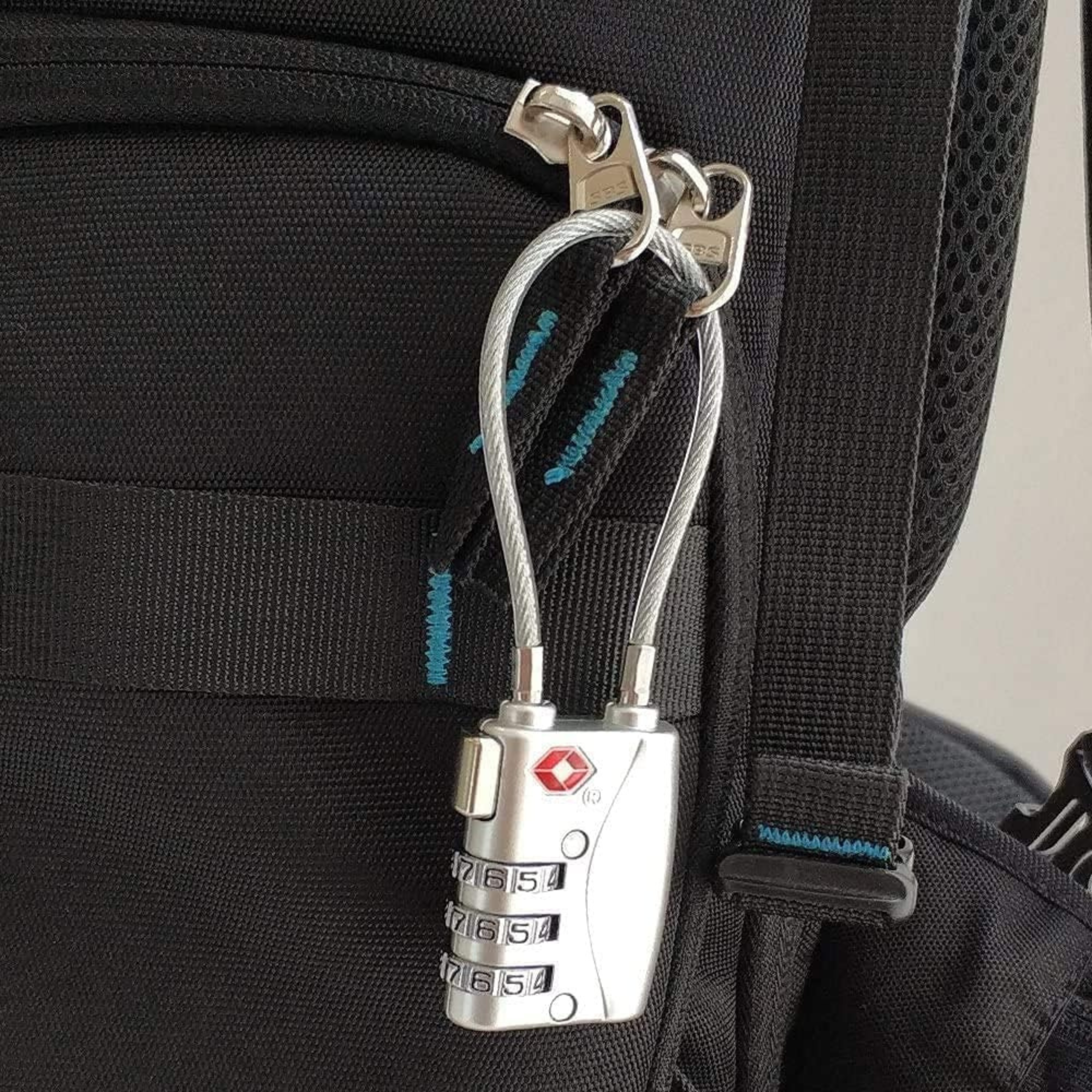 TSA Luggage Lock | Combination Lock | Suitcase Lock | Ideal Protection for Your Baggage | Black