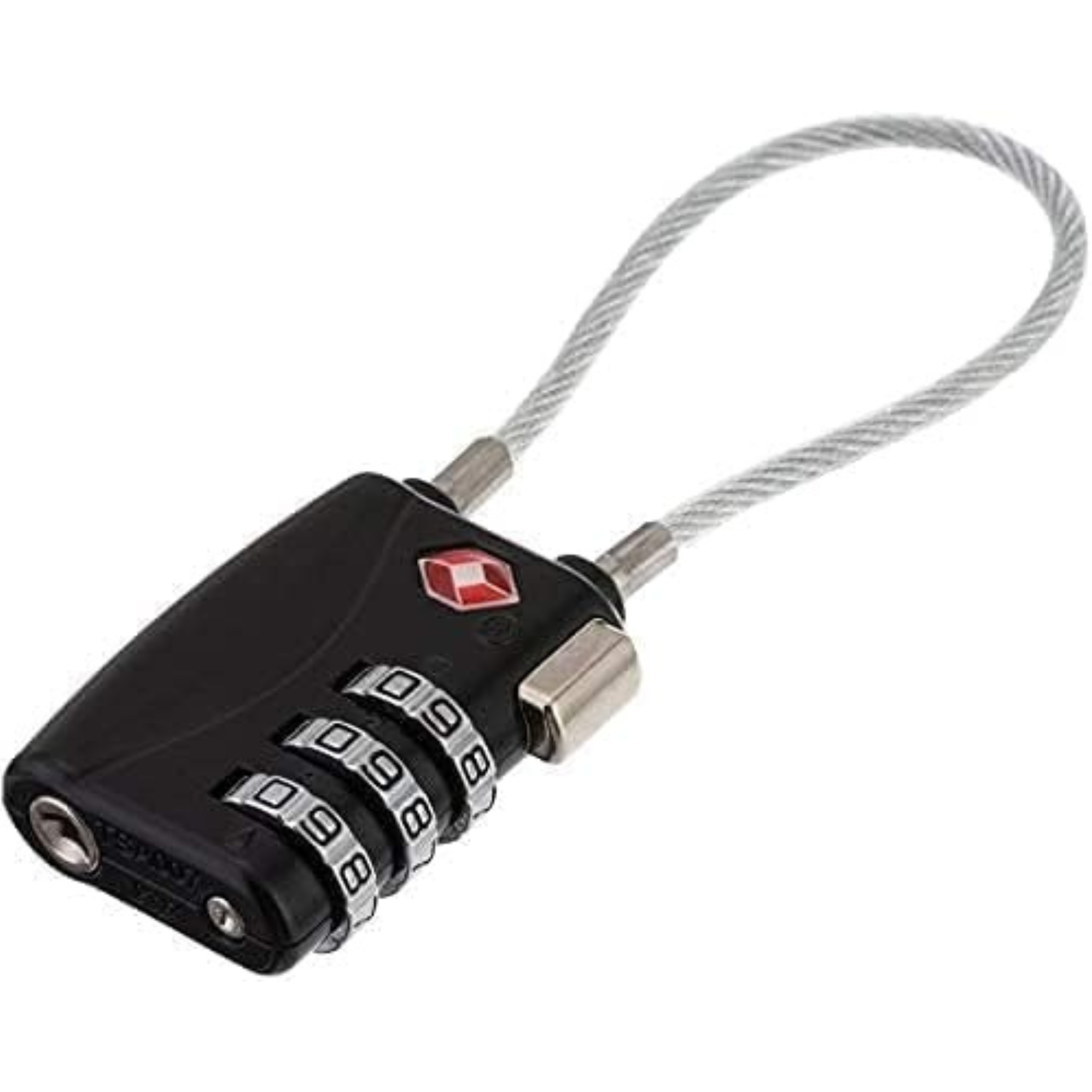 TSA Luggage Lock | Combination Lock | Suitcase Lock | Ideal Protection for Your Baggage | Black