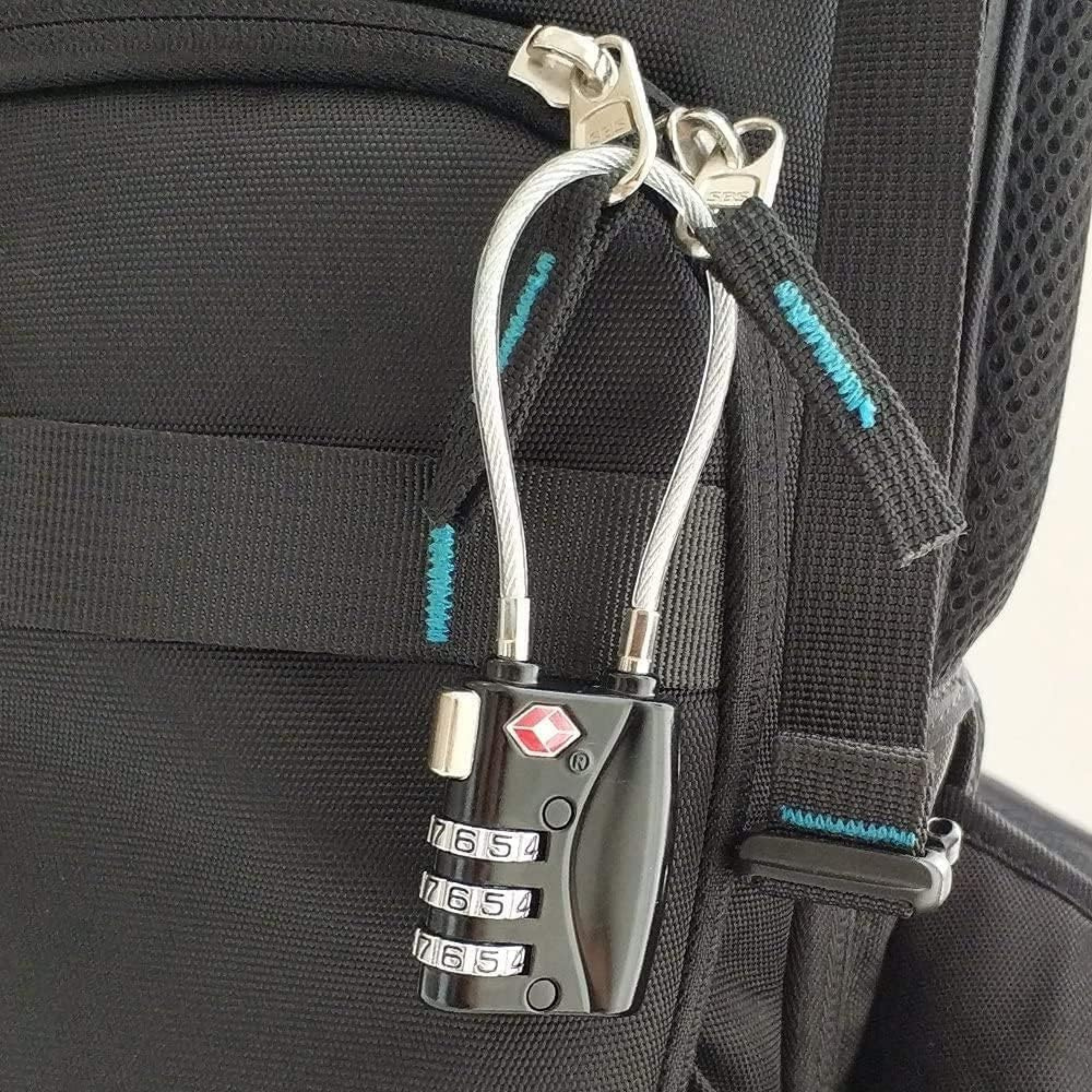 TSA Luggage Lock | Combination Lock | Suitcase Lock | Ideal Protection for Your Baggage | Black