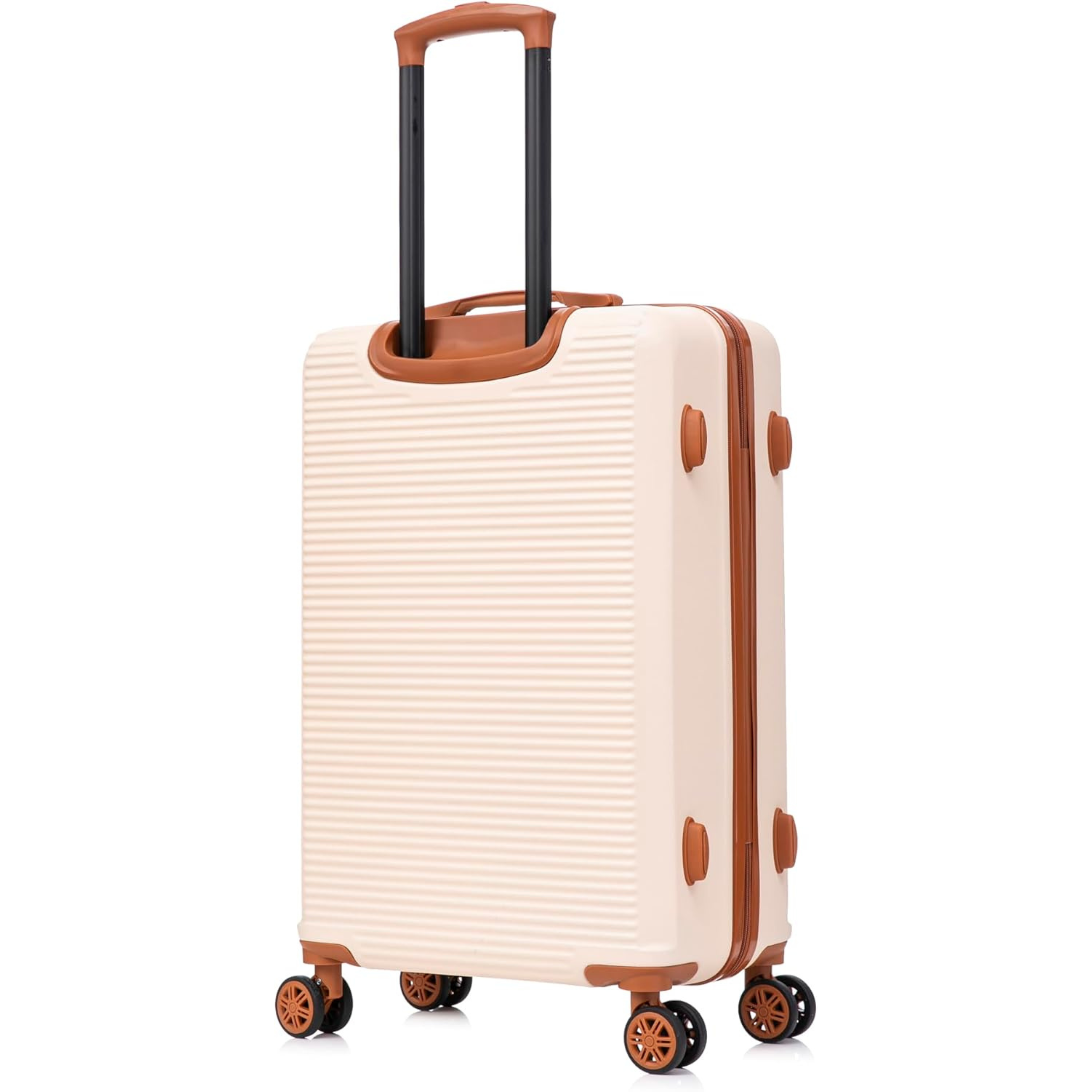 Set De Valise 5 pièces Week-end | Valise Cabine | Valise Moyenne | Valise Grande | 2x Vanity – Crème