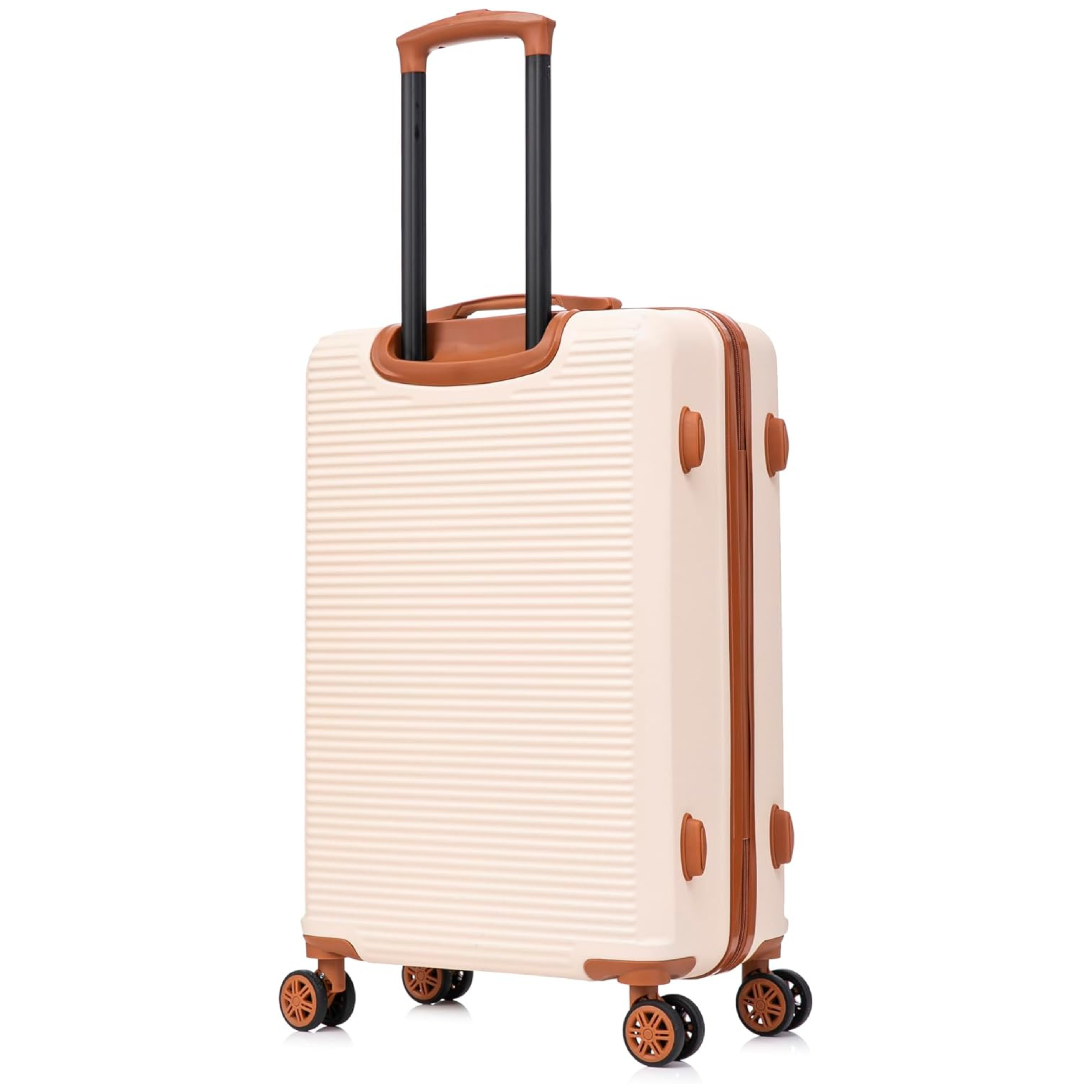 Set De Valise 5 pièces Week-end | Valise Cabine | Valise Moyenne | Valise Grande | 2x Vanity – Crème