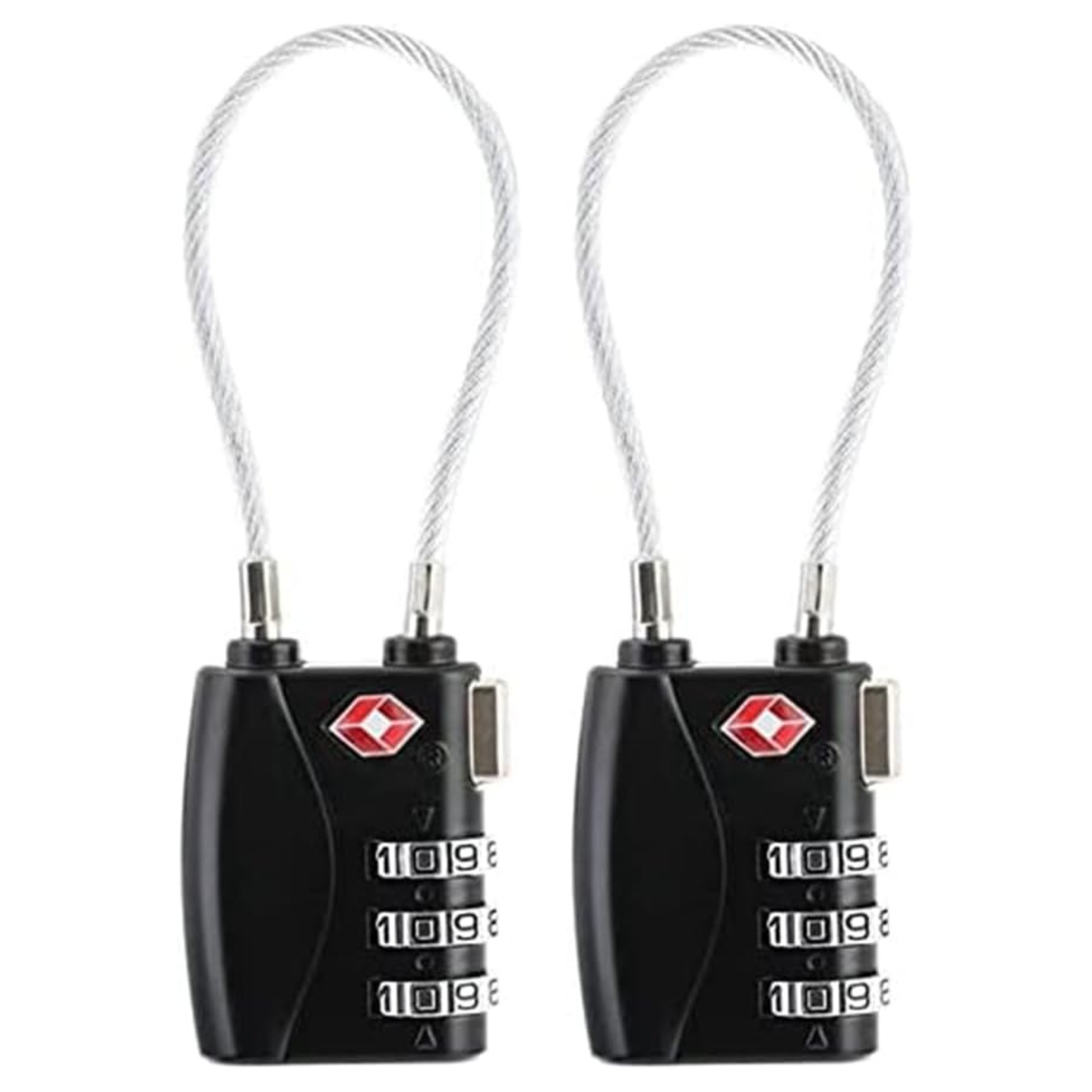 TSA Luggage Lock | Combination Lock | Suitcase Lock | Ideal Protection for Your Baggage | Black