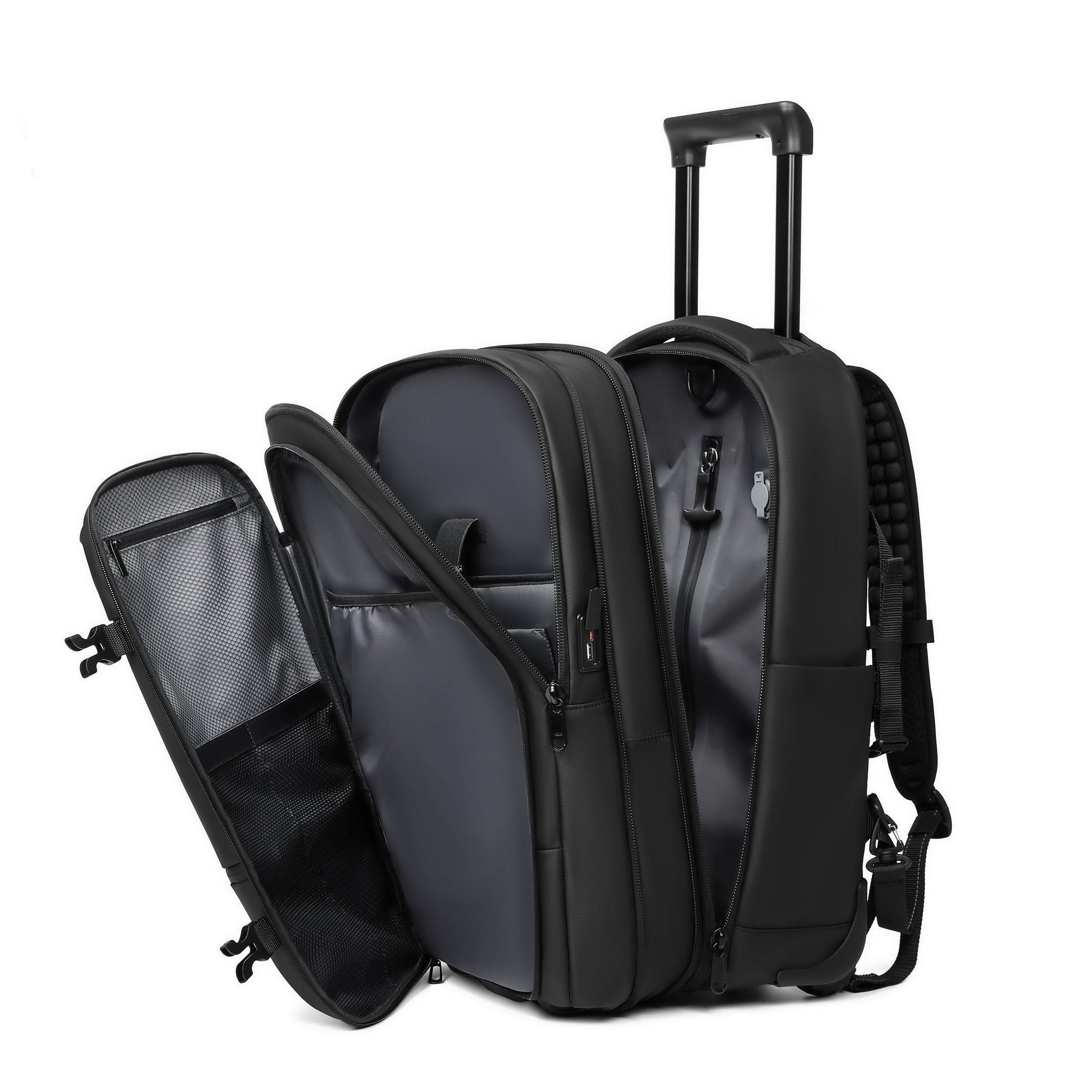 Valise Sac à Dos Sous Vide Avec Pompe | Sac à Dos de Voyage | Imperméable | Noir