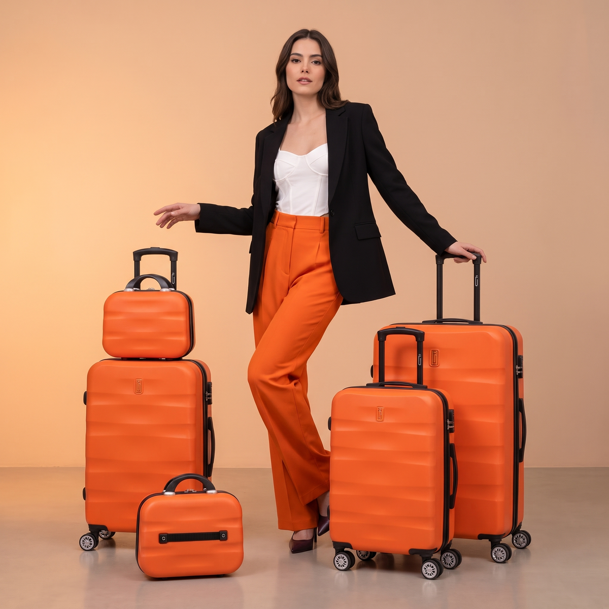 SET - Set 5 Valises - ABS (XL-75cm) (L-65cm) (S-55cm)
