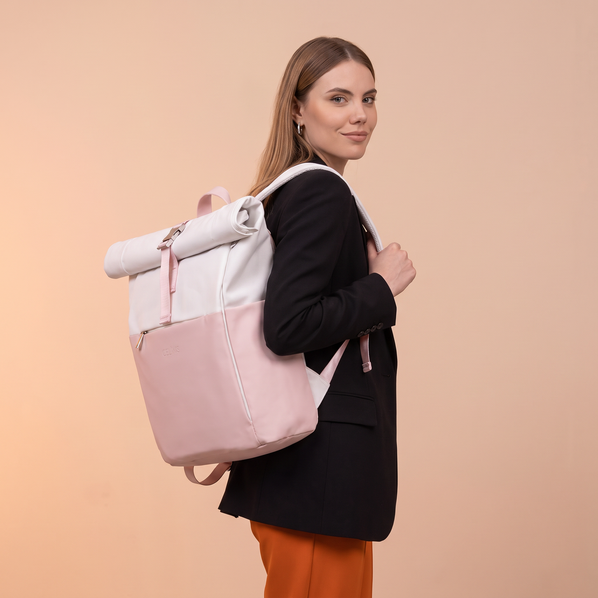 Sac à dos Roll-Top CELIMS – Bagage à Main Compatible EasyJet 45×36×20 cm – Imperméable & Ultra-Résistant